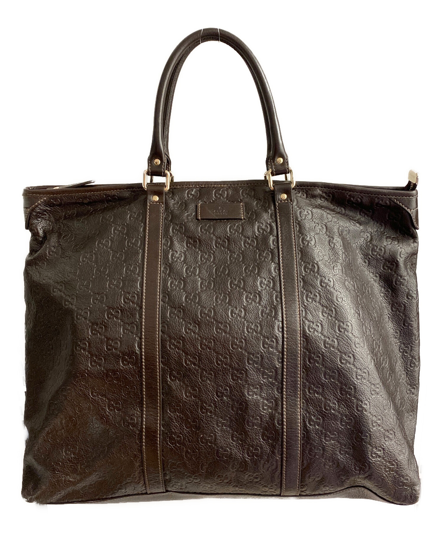 中古・古着通販】GUCCI (グッチ) グッチシマ/レザートートバッグ