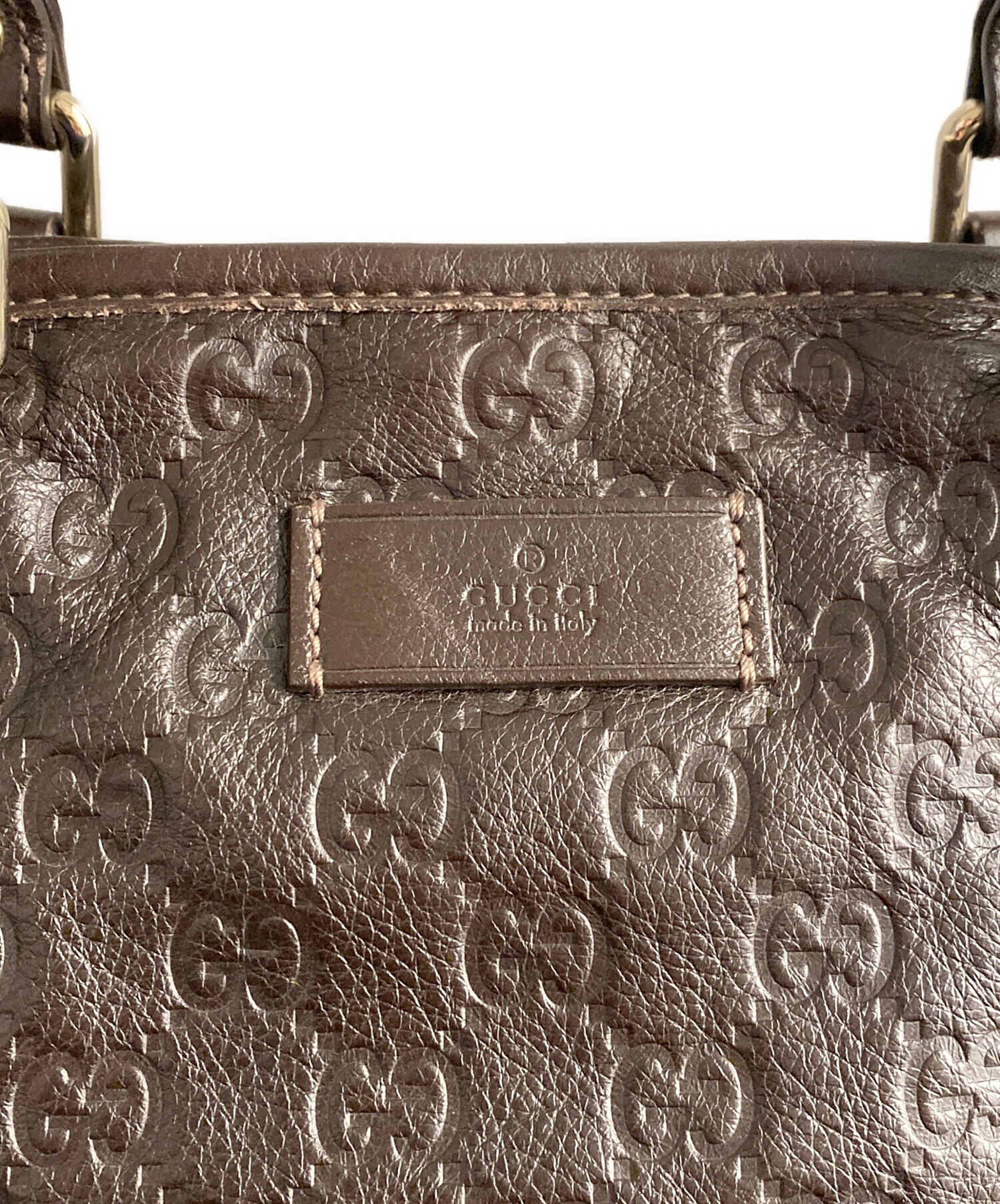 中古・古着通販】GUCCI (グッチ) グッチシマ/レザートートバッグ