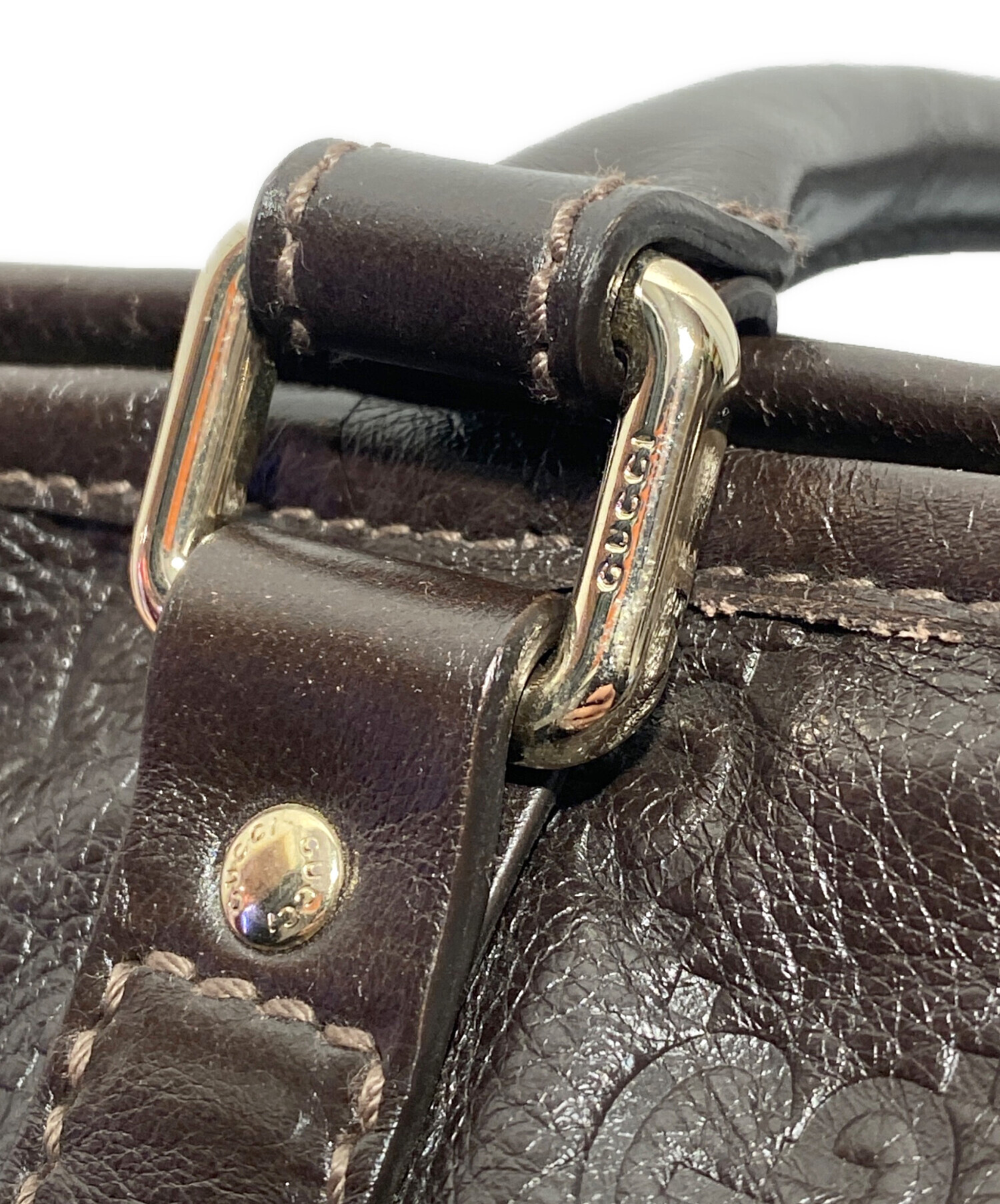 中古・古着通販】GUCCI (グッチ) グッチシマ/レザートートバッグ