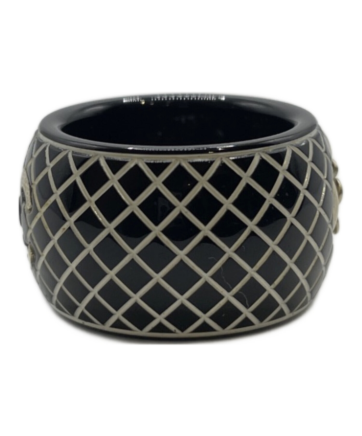 中古・古着通販】CHANEL (シャネル) カメリアリング ブラック サイズ