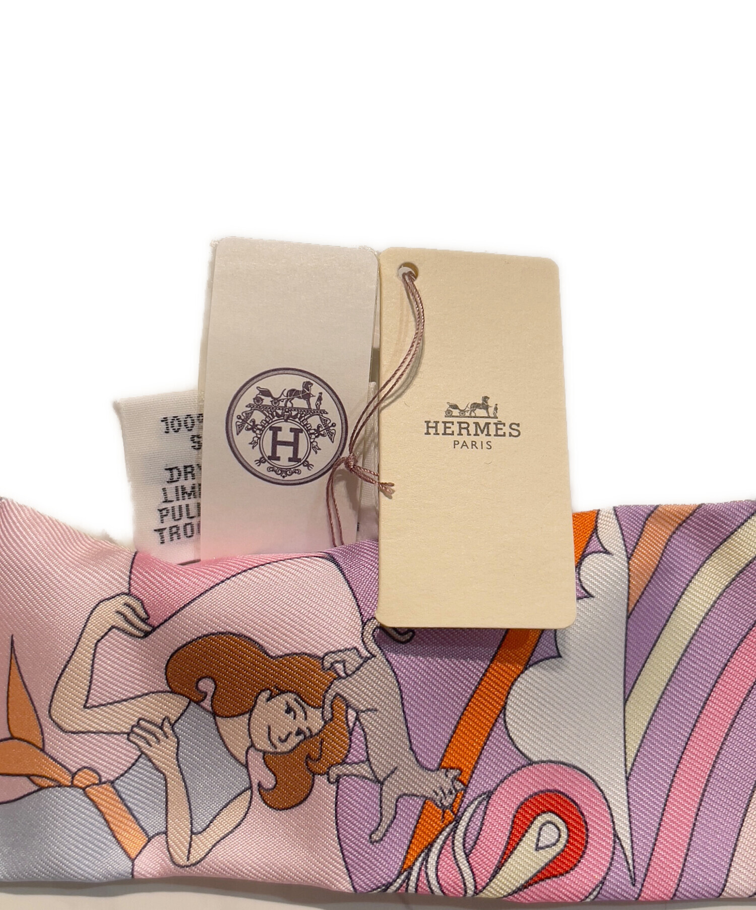 HERMÈS エルメス 空飛ぶカレ ツイリー twilly パープル ピンク 中古・古着通販】HERMES (エルメス) ツィリー/CARRES VOLANTS（空飛ぶ