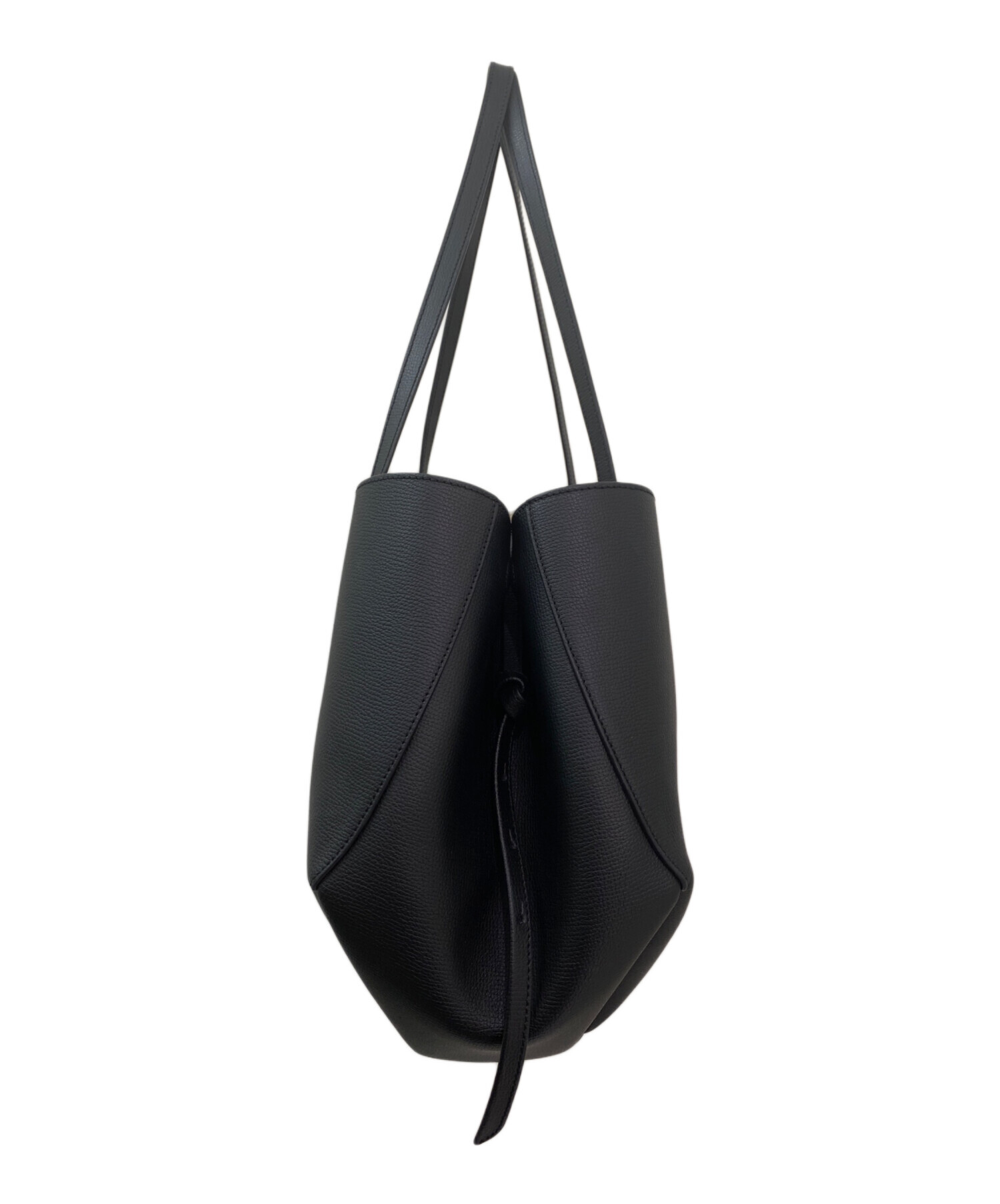 POLÈNE ブラック トートバッグ Polène | バッグ - Cyme Tote - テクスチャード ブラック – Polène JP