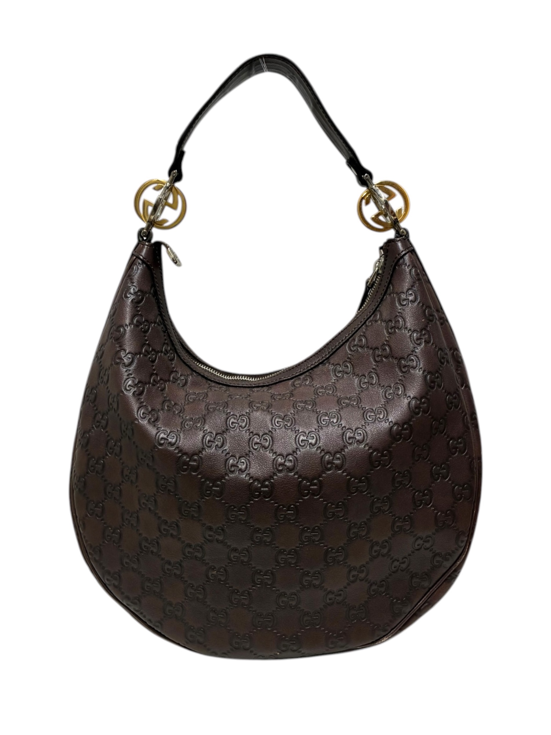 GUCCI グッチ ハンドバッグ レディース レザー ブラウン 124284 2684 ワンショルダー 本革 鞄 ブランド 中古 W４ GUCCI（グッチ） 中古 トートバッグ レディース ブランド ダイアナ