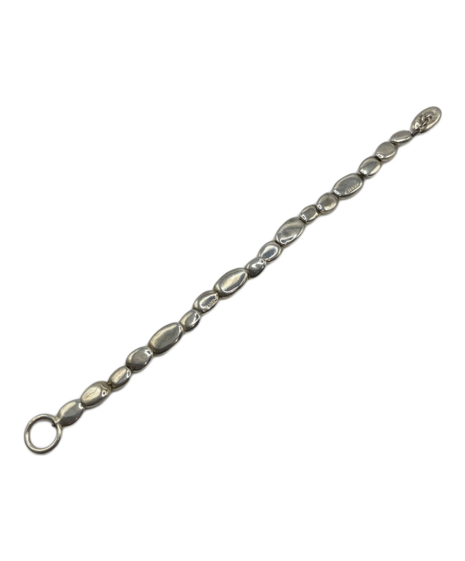 CHANEL シルバー ブレスレット 中古・古着通販】CHANEL (シャネル) ビーンズブレスレット シルバー