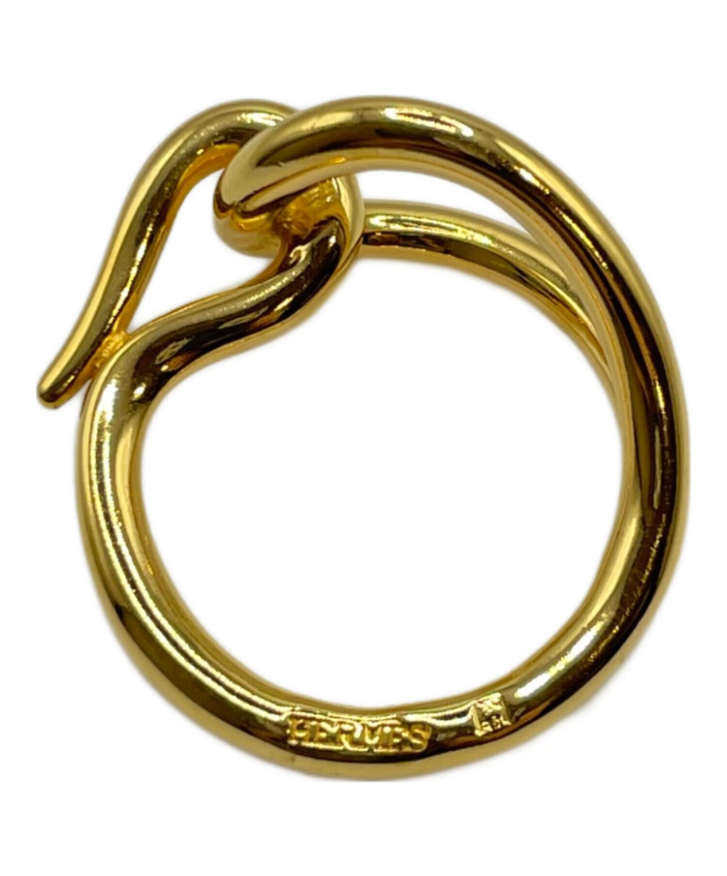 中古・古着通販】HERMES (エルメス) ジャンボ スカーフリング ゴールド