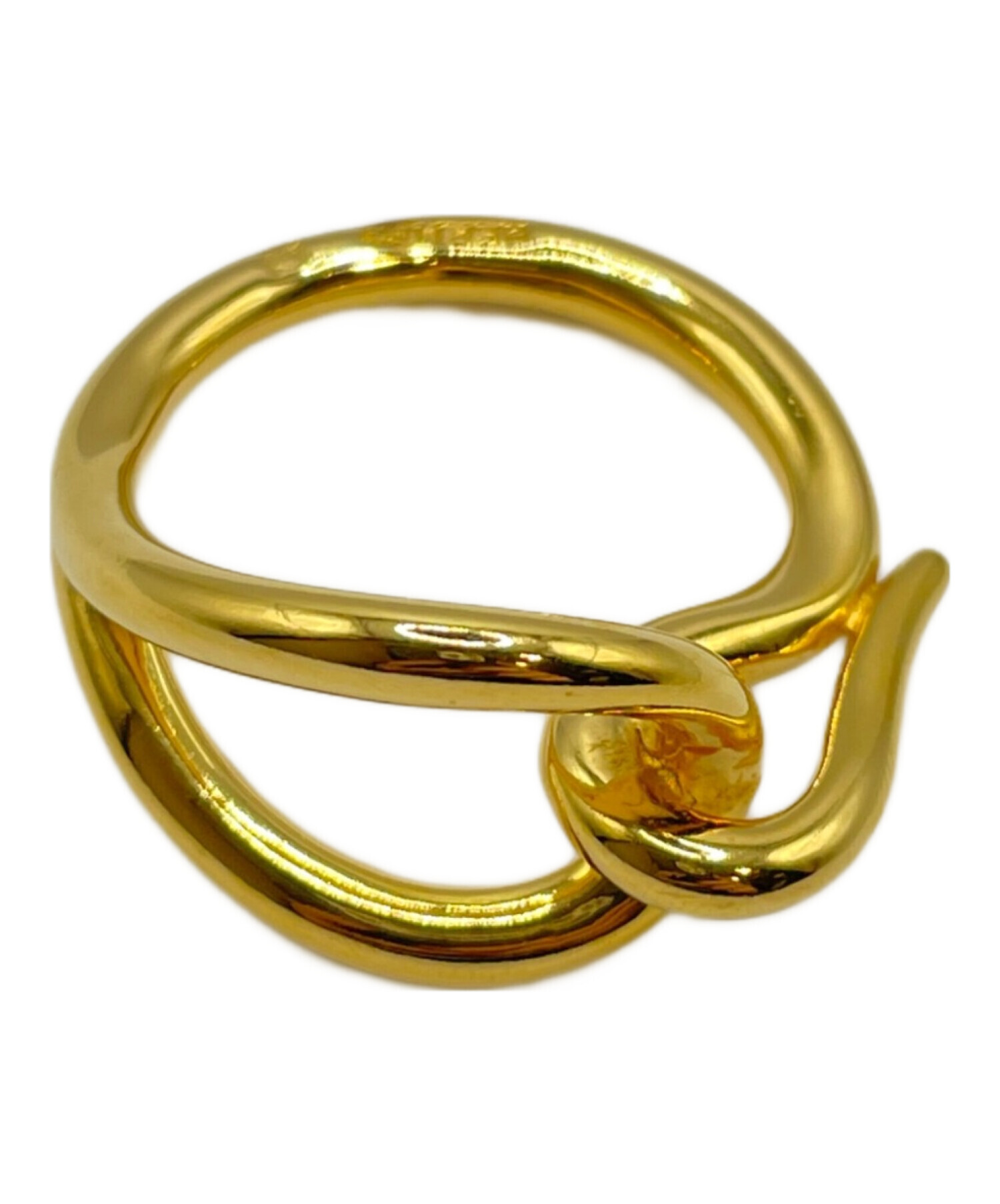 中古・古着通販】HERMES (エルメス) ジャンボ スカーフリング ゴールド