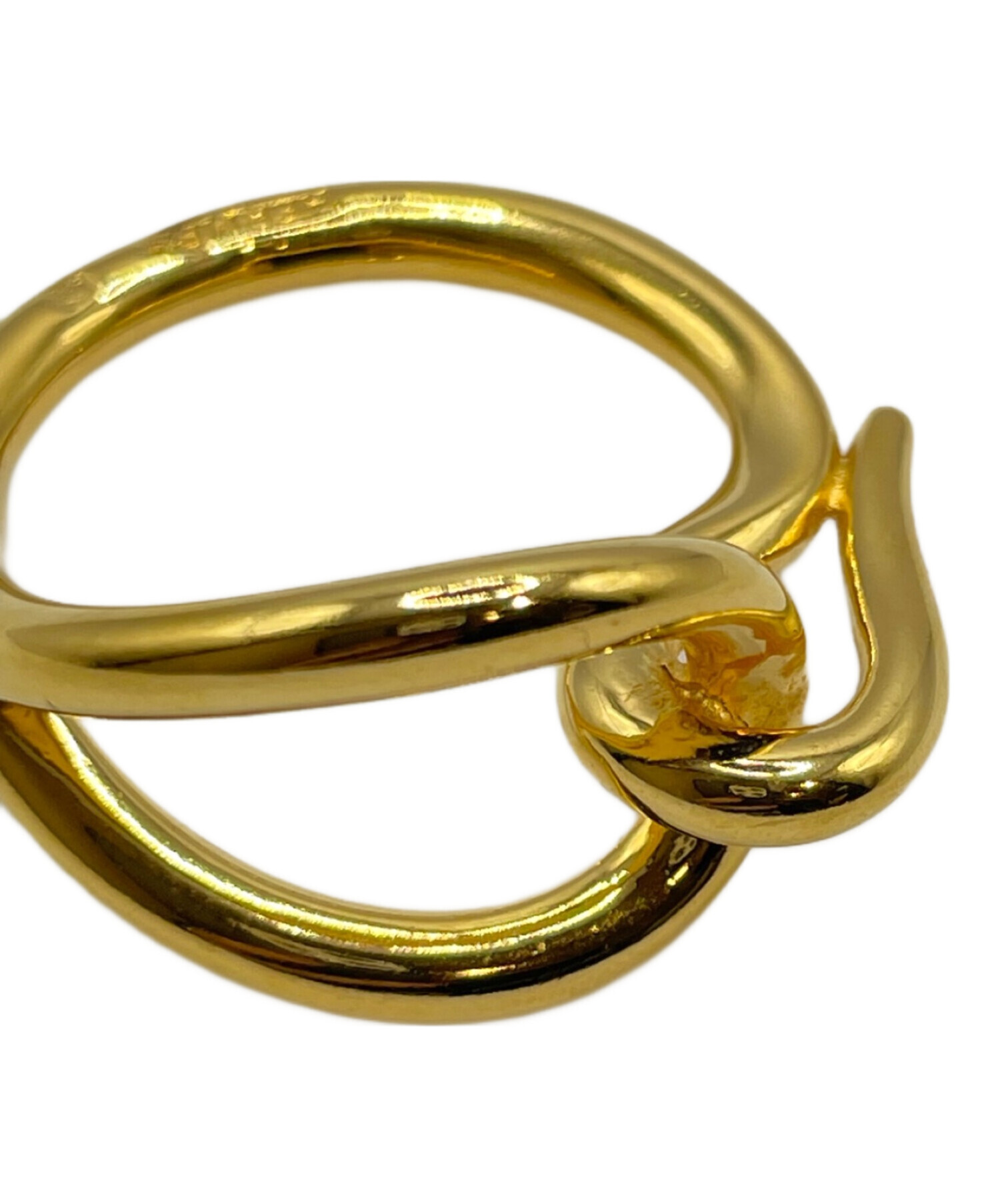 中古・古着通販】HERMES (エルメス) ジャンボ スカーフリング ゴールド