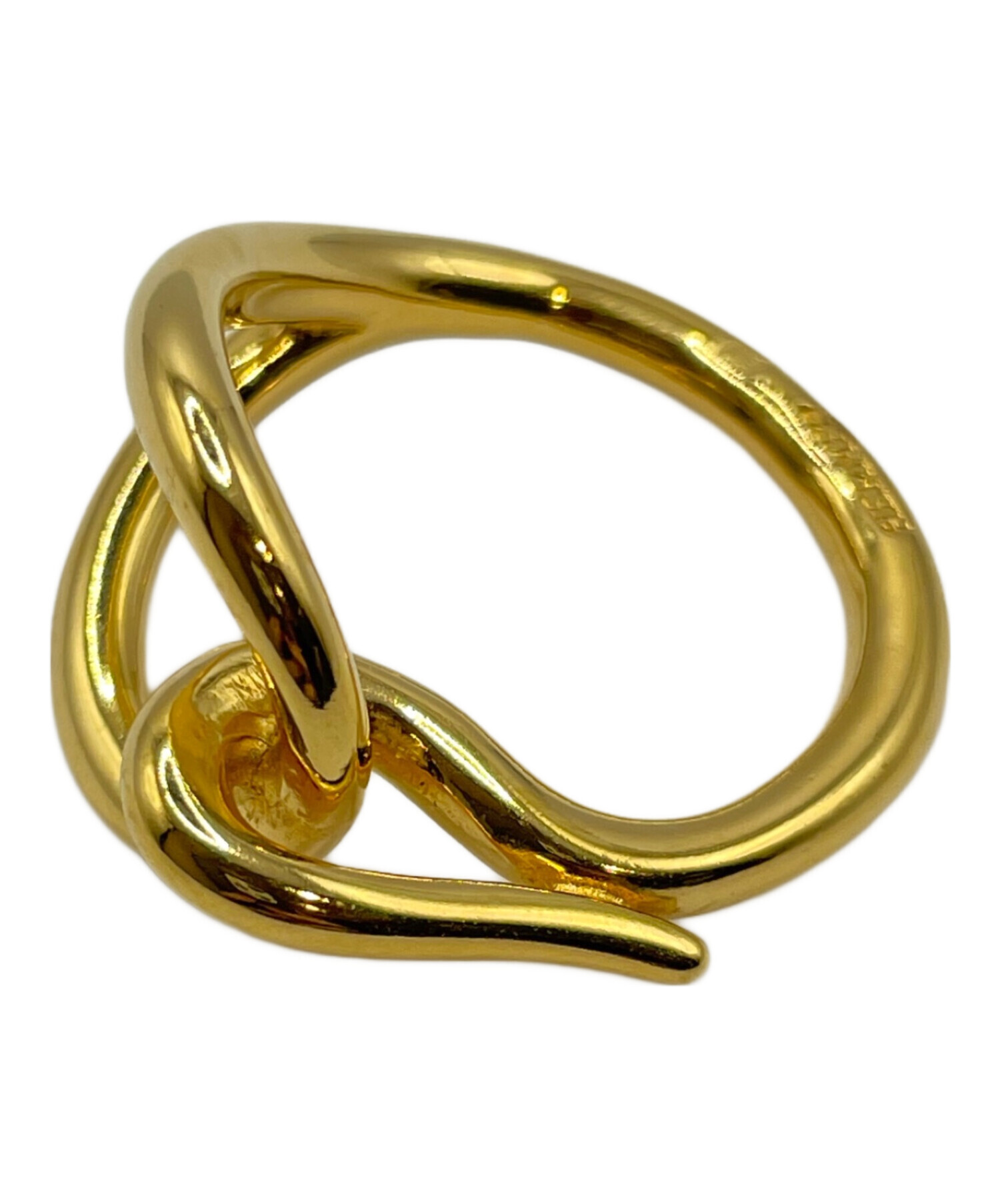 中古・古着通販】HERMES (エルメス) ジャンボ スカーフリング ゴールド