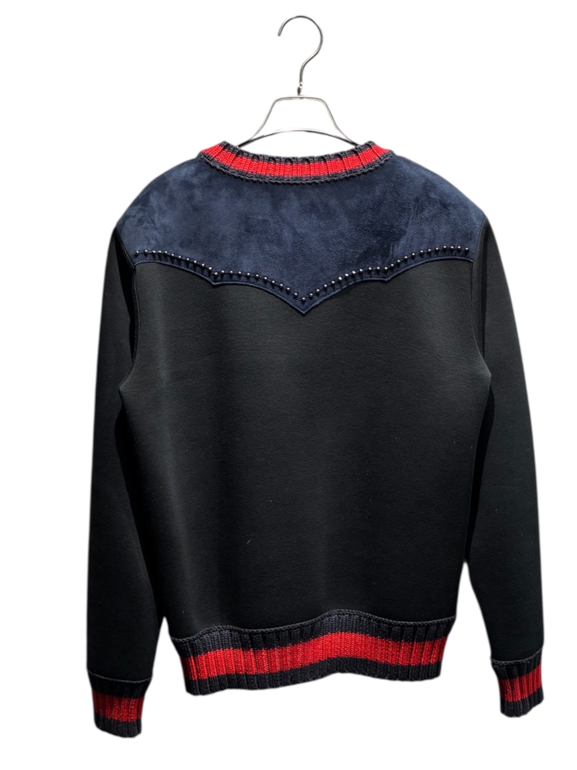 中古・古着通販】GUCCI (グッチ) ウェブストライプスウェット ブラック 