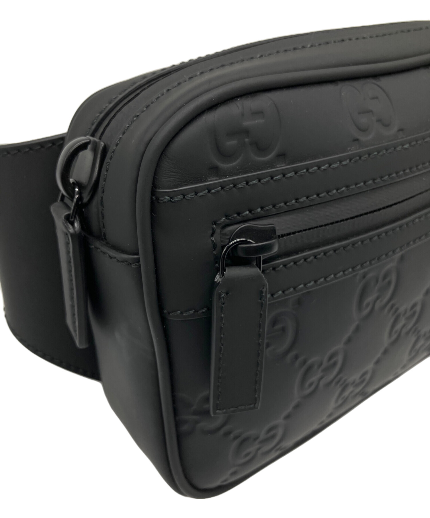 中古・古着通販】GUCCI (グッチ) 771422 ラバーエフェクトベルトバッグ