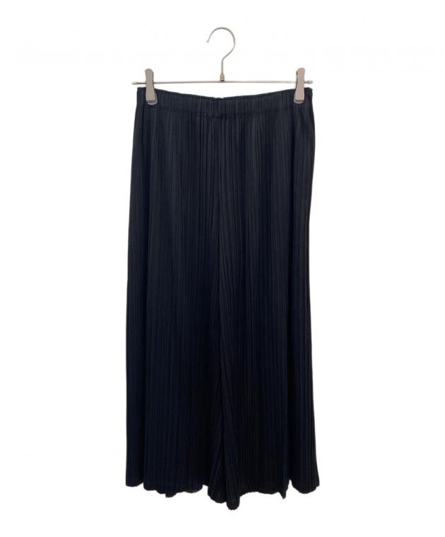 PLEATS PLEASE プリーツプリーズ　ブラック フレアパンツ 中古・古着通販】PLEATS PLEASE (プリーツプリーズ) フレアパンツ