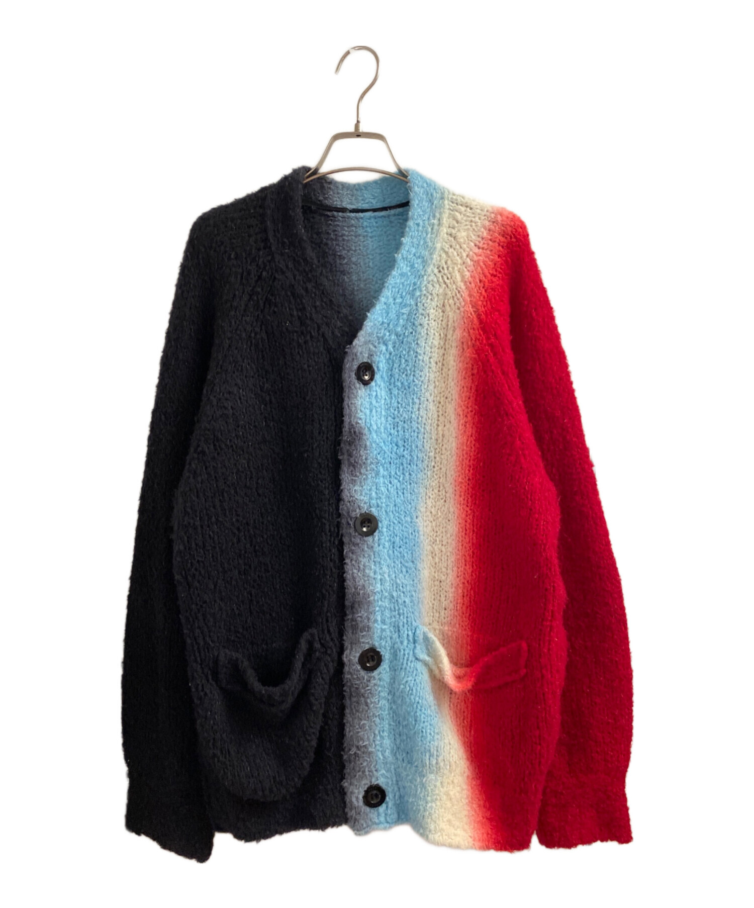 中古・古着通販】sacai (サカイ) タイダイニットカーディガン ブラック