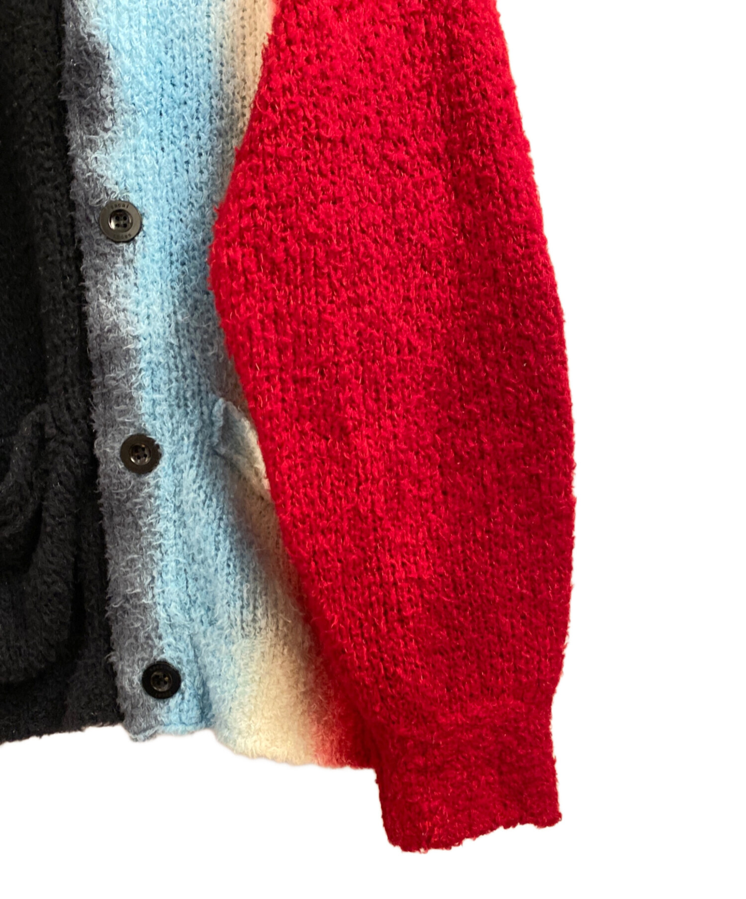 中古・古着通販】sacai (サカイ) タイダイニットカーディガン ブラック