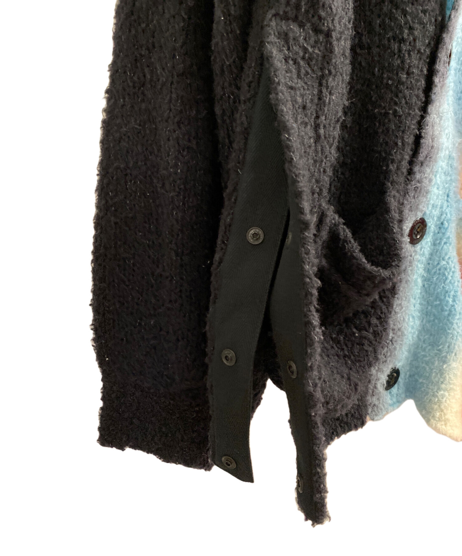 中古・古着通販】sacai (サカイ) タイダイニットカーディガン ブラック