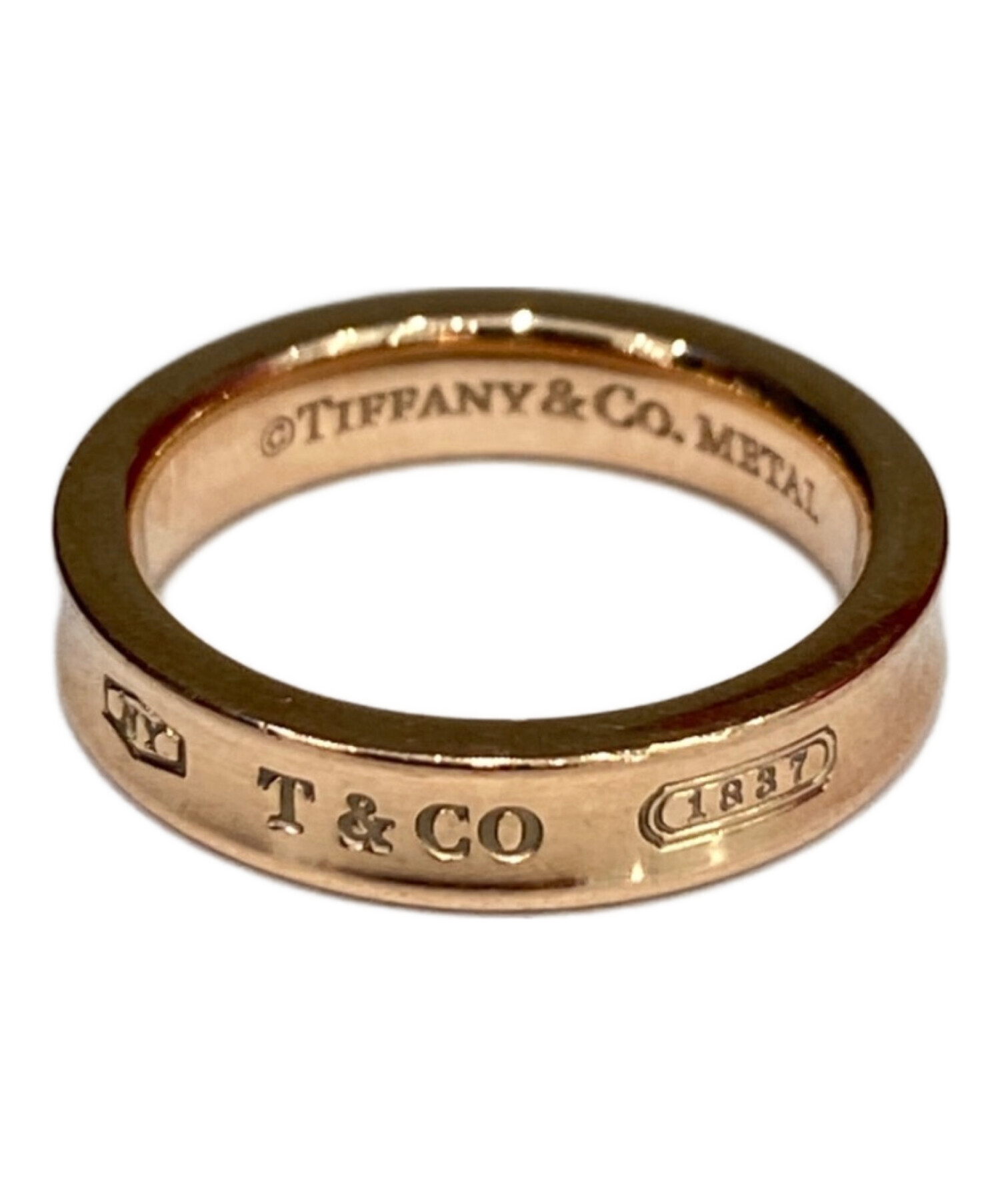 【リペア済み]Tiffany & Co　ティファニー　 ナローリング 14号 ティファニー ナローリング 指輪 14号 研磨済み 1837 TIFFANY - メルカリ