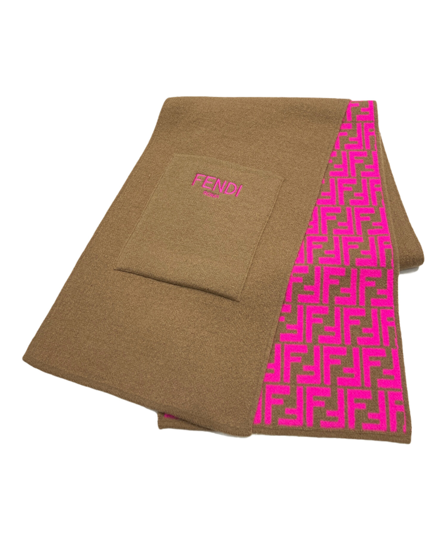 中古・古着通販】FENDI (フェンディ) カシミヤ混 ズッカ切替ロゴ