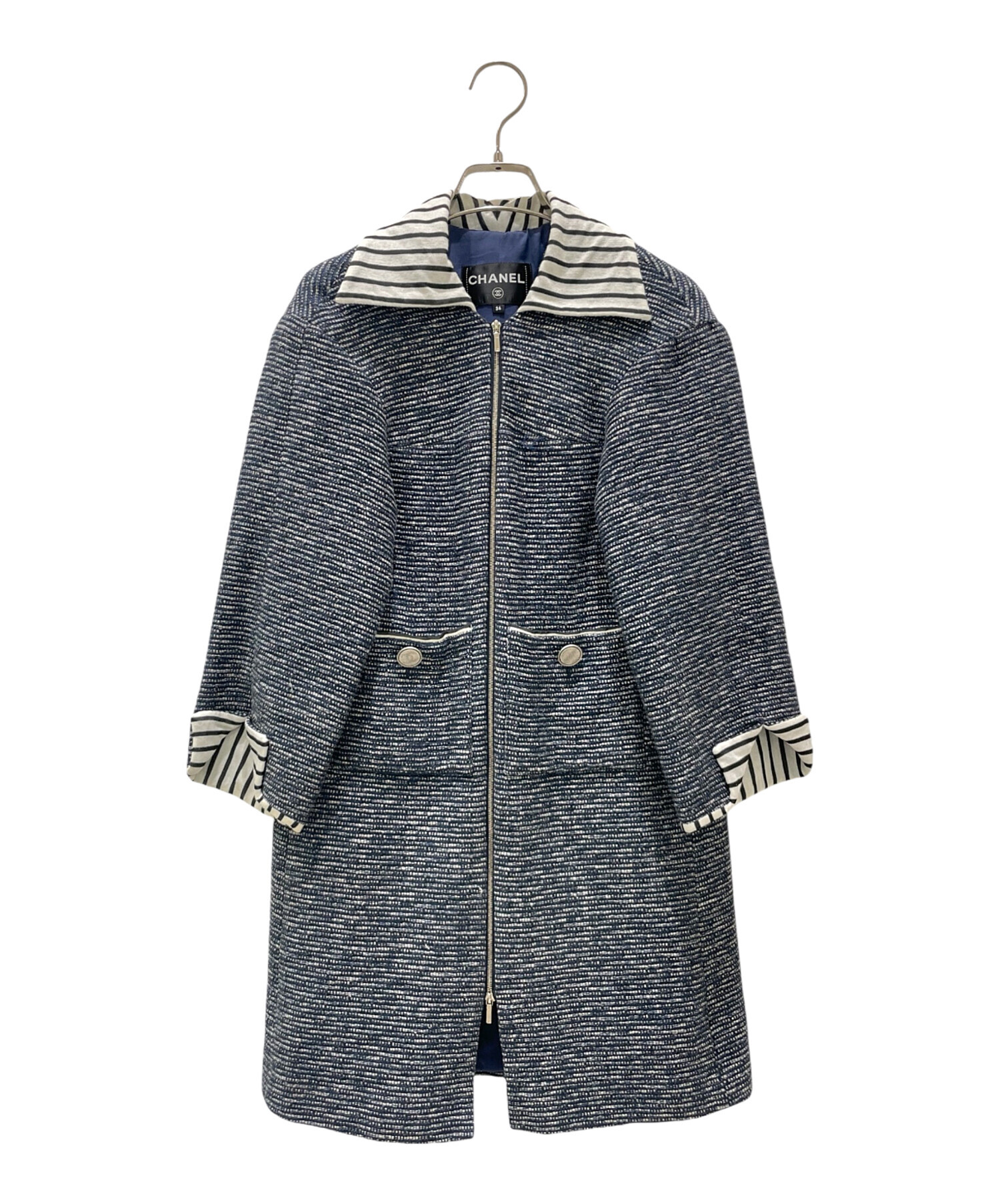 中古・古着通販】CHANEL (シャネル) P56 ボーダー CCマークボタン