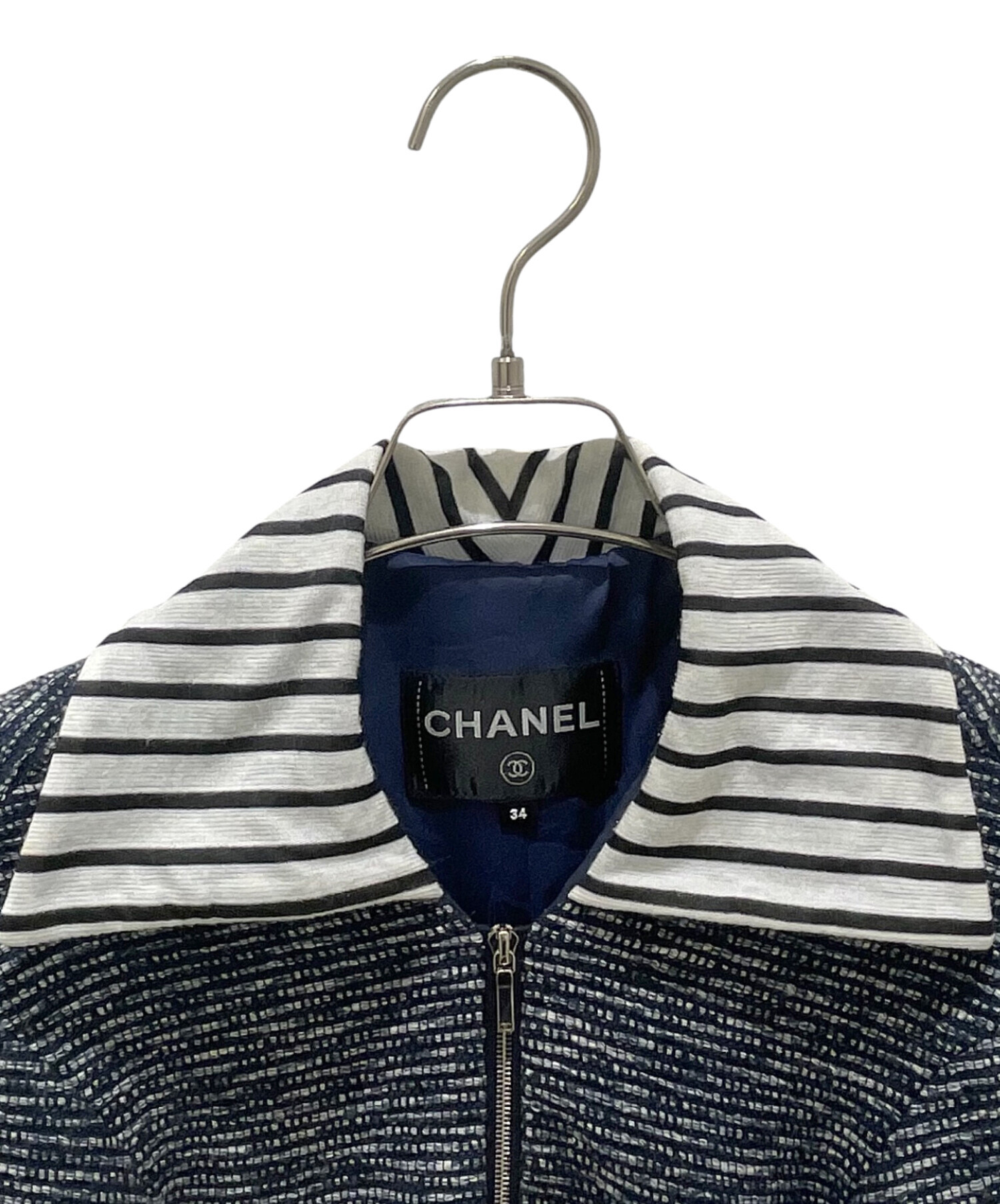 中古・古着通販】CHANEL (シャネル) P56 ボーダー CCマークボタン