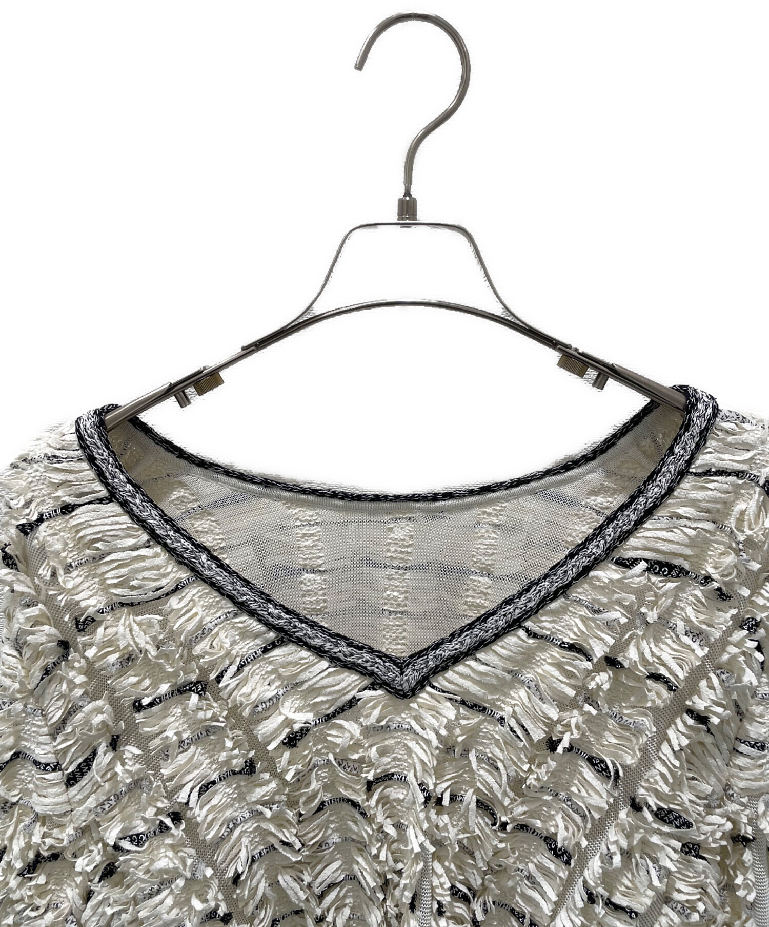 中古・古着通販】CHANEL (シャネル) フリンジVネックカットソー