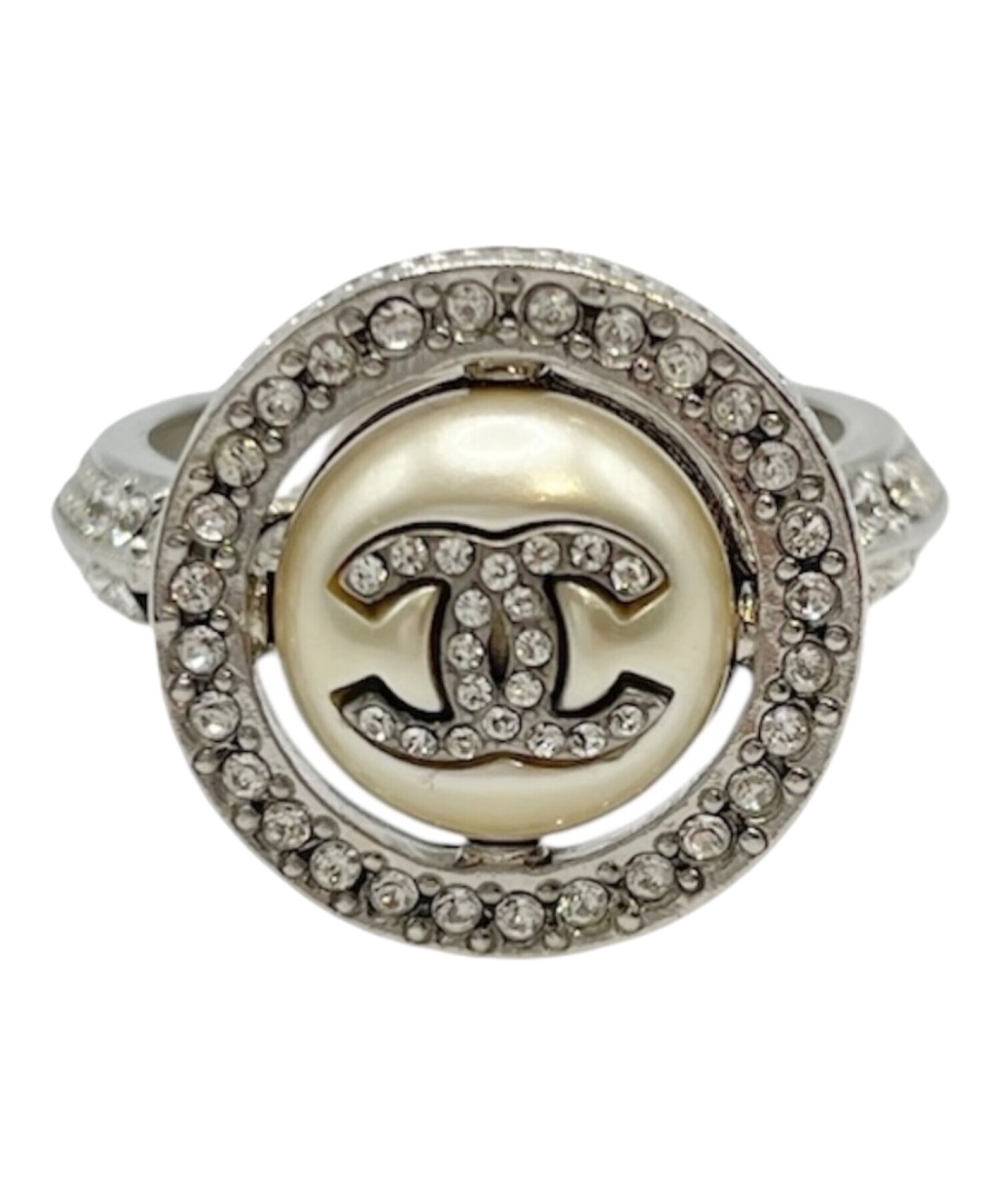 中古・古着通販】CHANEL (シャネル) ココマークパールリング シルバー 