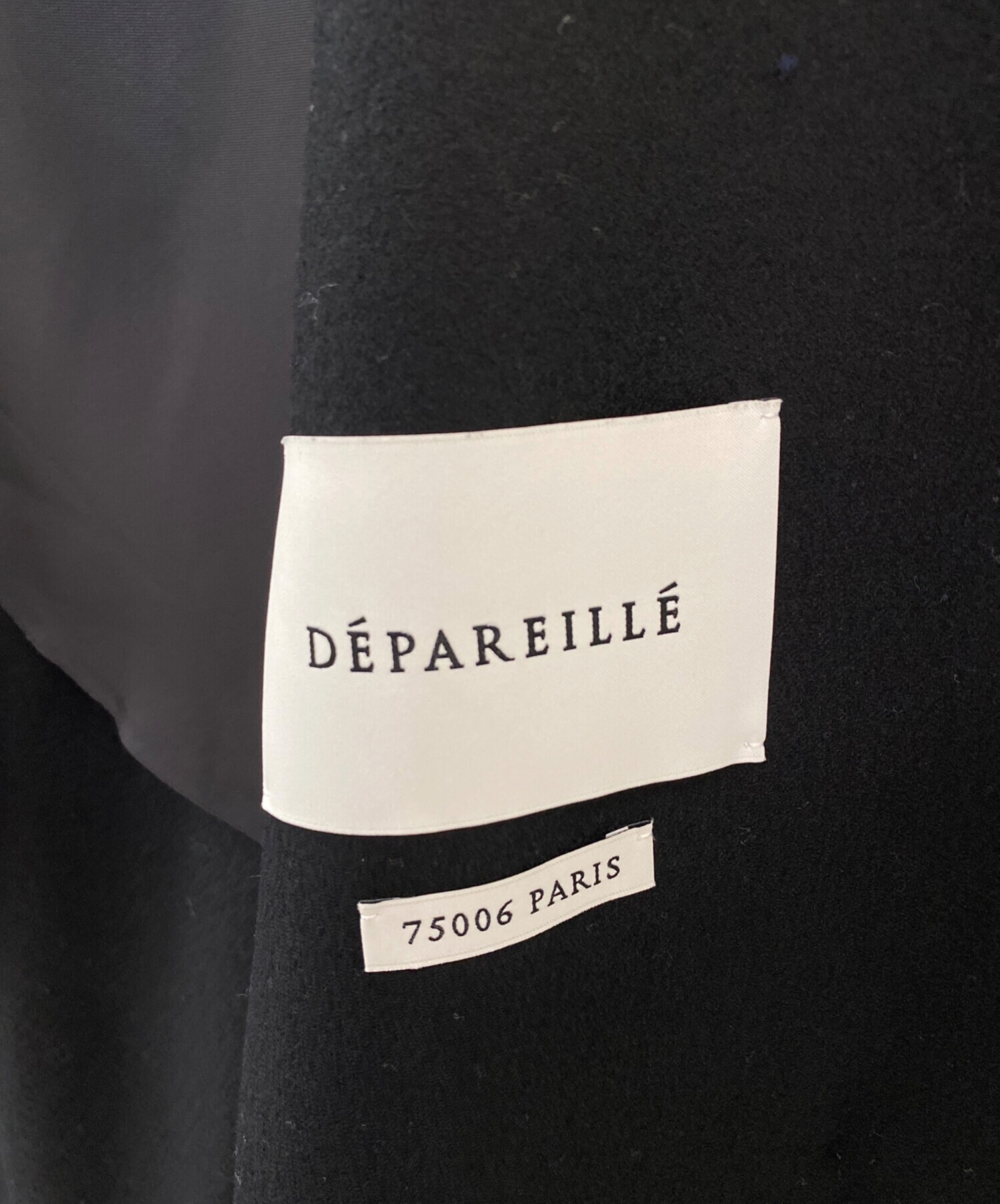 中古・古着通販】DEPAREILLE (デパリエ) ウールツイルジレ ブラック