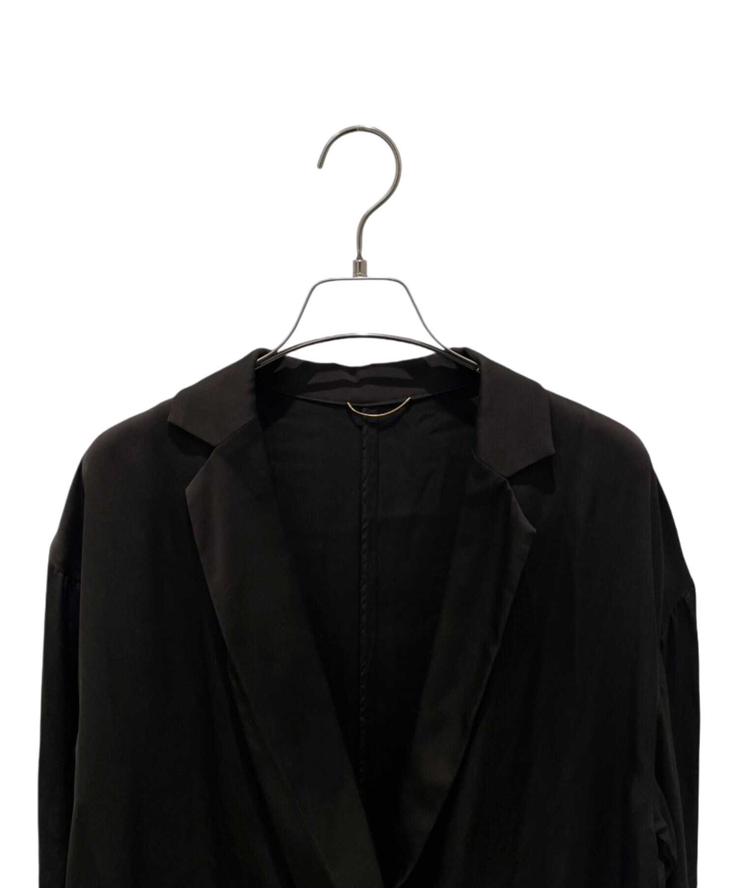 【新品】L'Appartement ウォッシャブル シルクシャツ 黒ブラック SILK BOWTIE BLOUSE（シャツ／ブラウス）｜L'Appartement