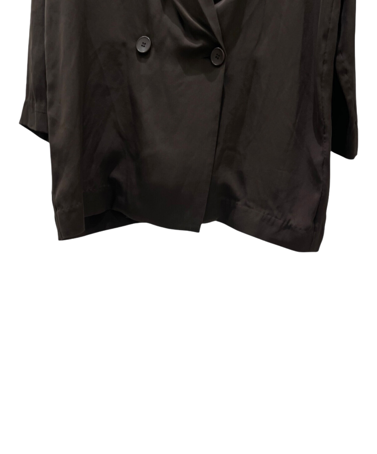 【新品】L'Appartement ウォッシャブル シルクシャツ 黒ブラック SILK BOWTIE BLOUSE（シャツ／ブラウス）｜L'Appartement