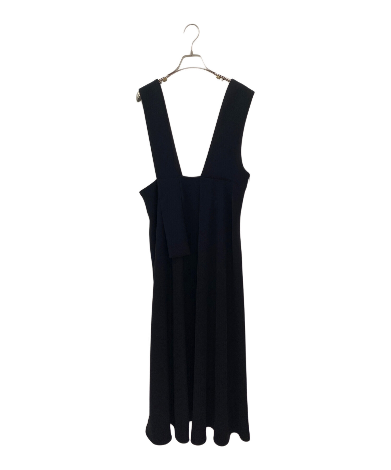 中古・古着通販】ENFOLD (エンフォルド) STRAP JUMPER-SKIRT ブラック