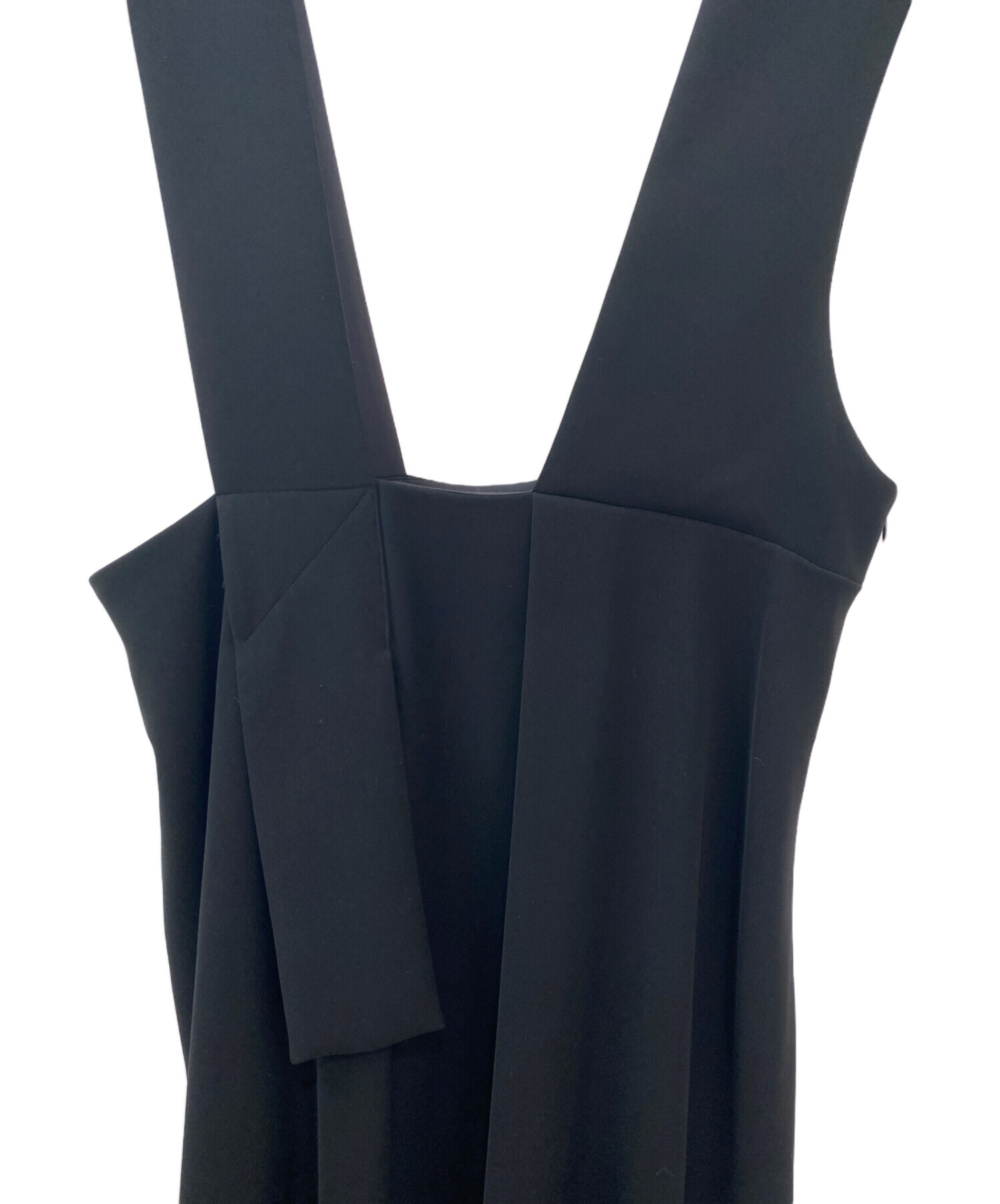 中古・古着通販】ENFOLD (エンフォルド) STRAP JUMPER-SKIRT ブラック