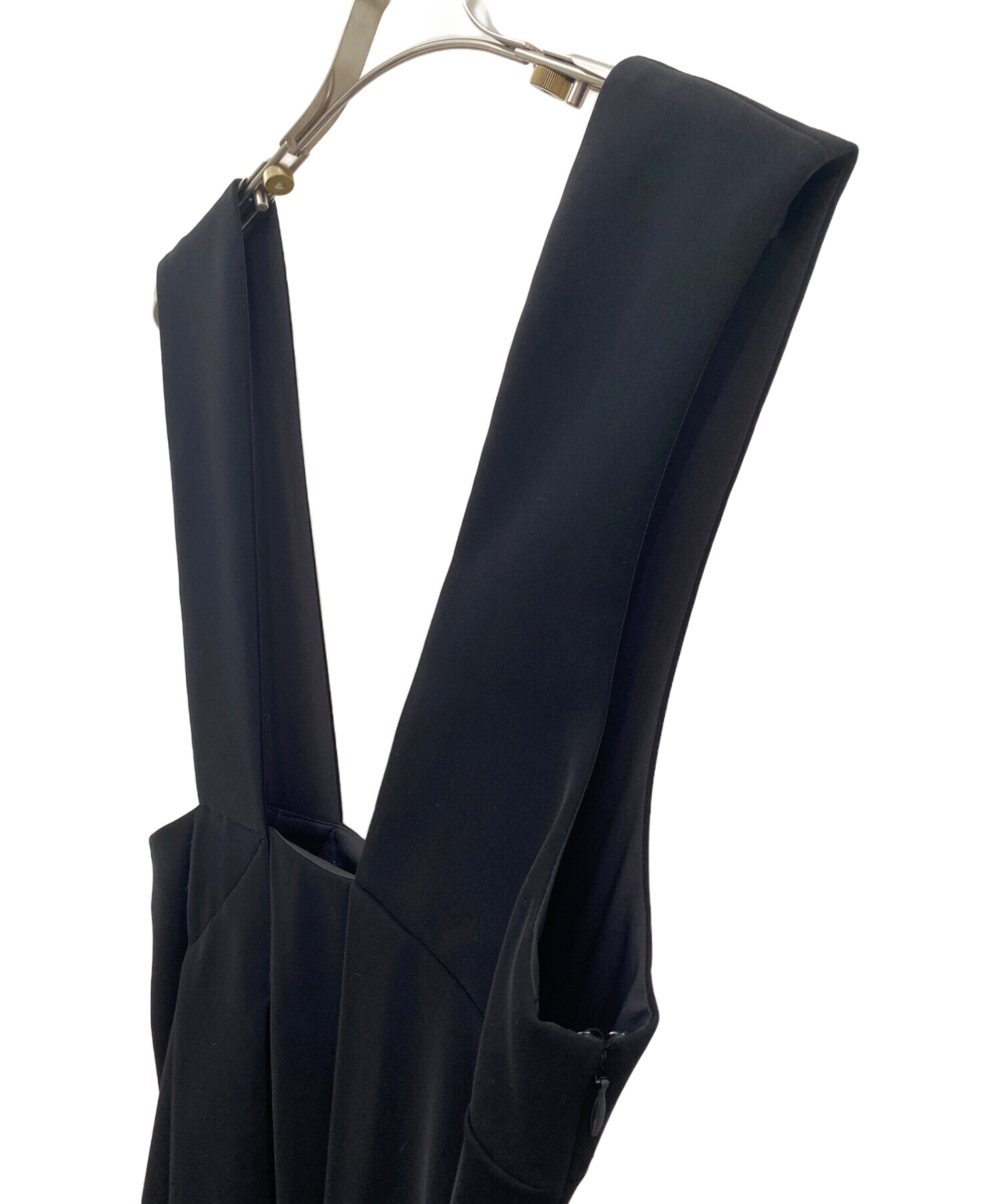 中古・古着通販】ENFOLD (エンフォルド) STRAP JUMPER-SKIRT ブラック