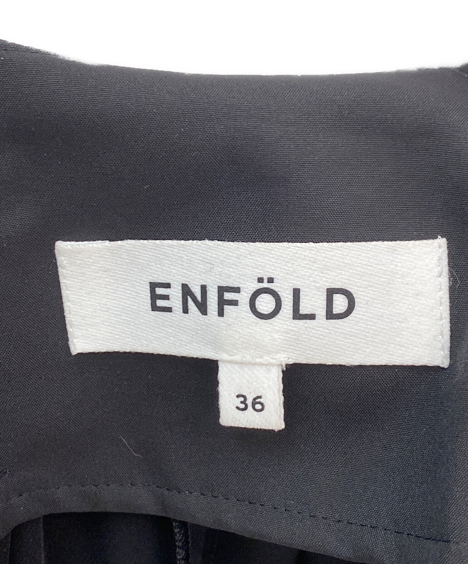 中古・古着通販】ENFOLD (エンフォルド) STRAP JUMPER-SKIRT ブラック