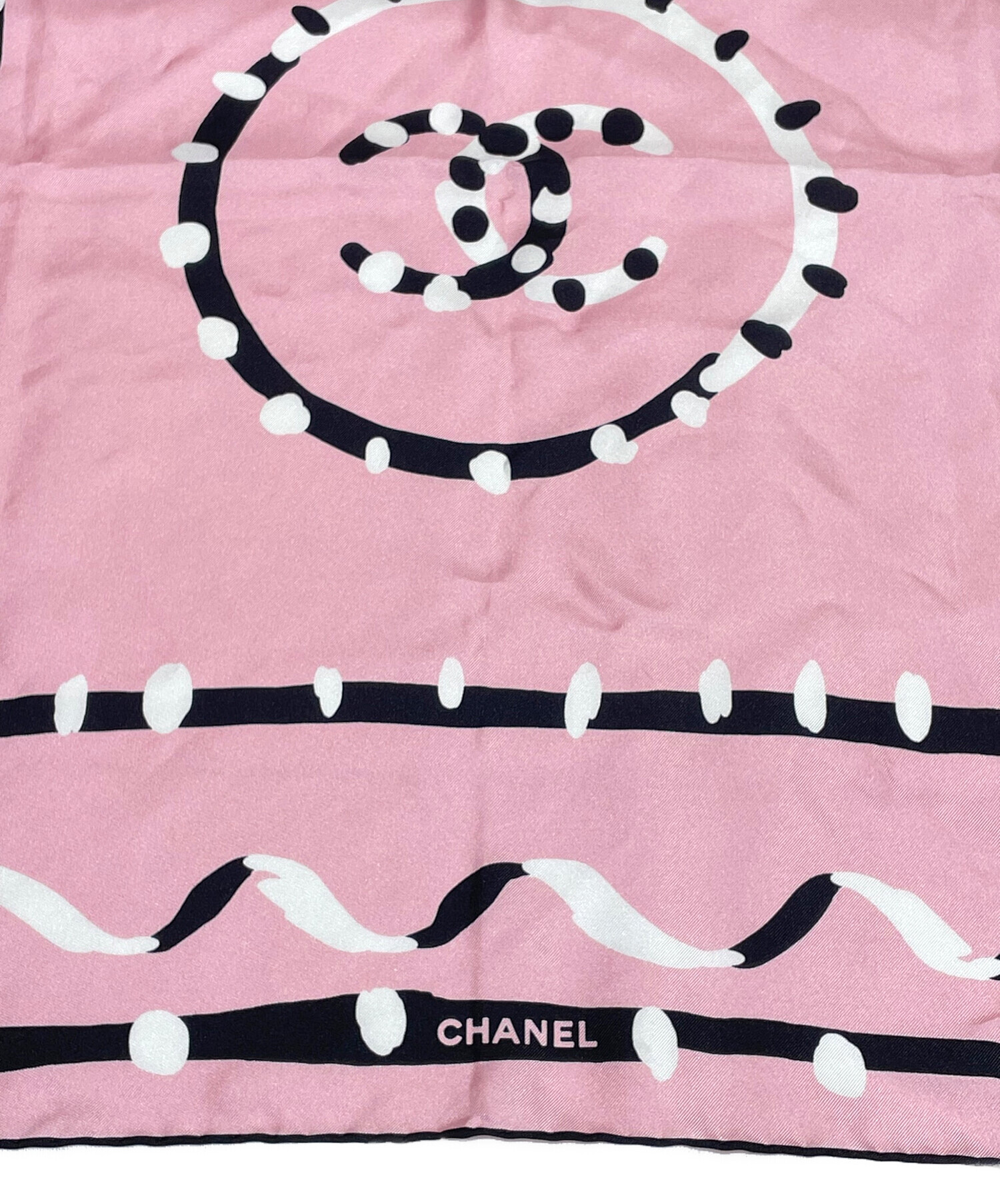 中古・古着通販】CHANEL (シャネル) ココマークシルクスカーフ ピンク