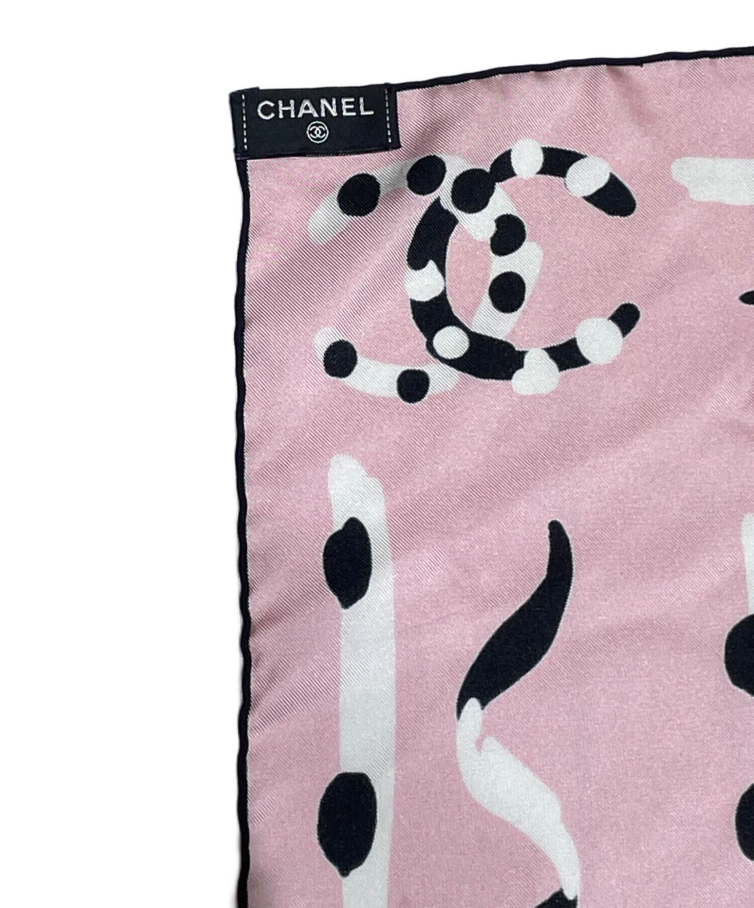 中古・古着通販】CHANEL (シャネル) ココマークシルクスカーフ ピンク