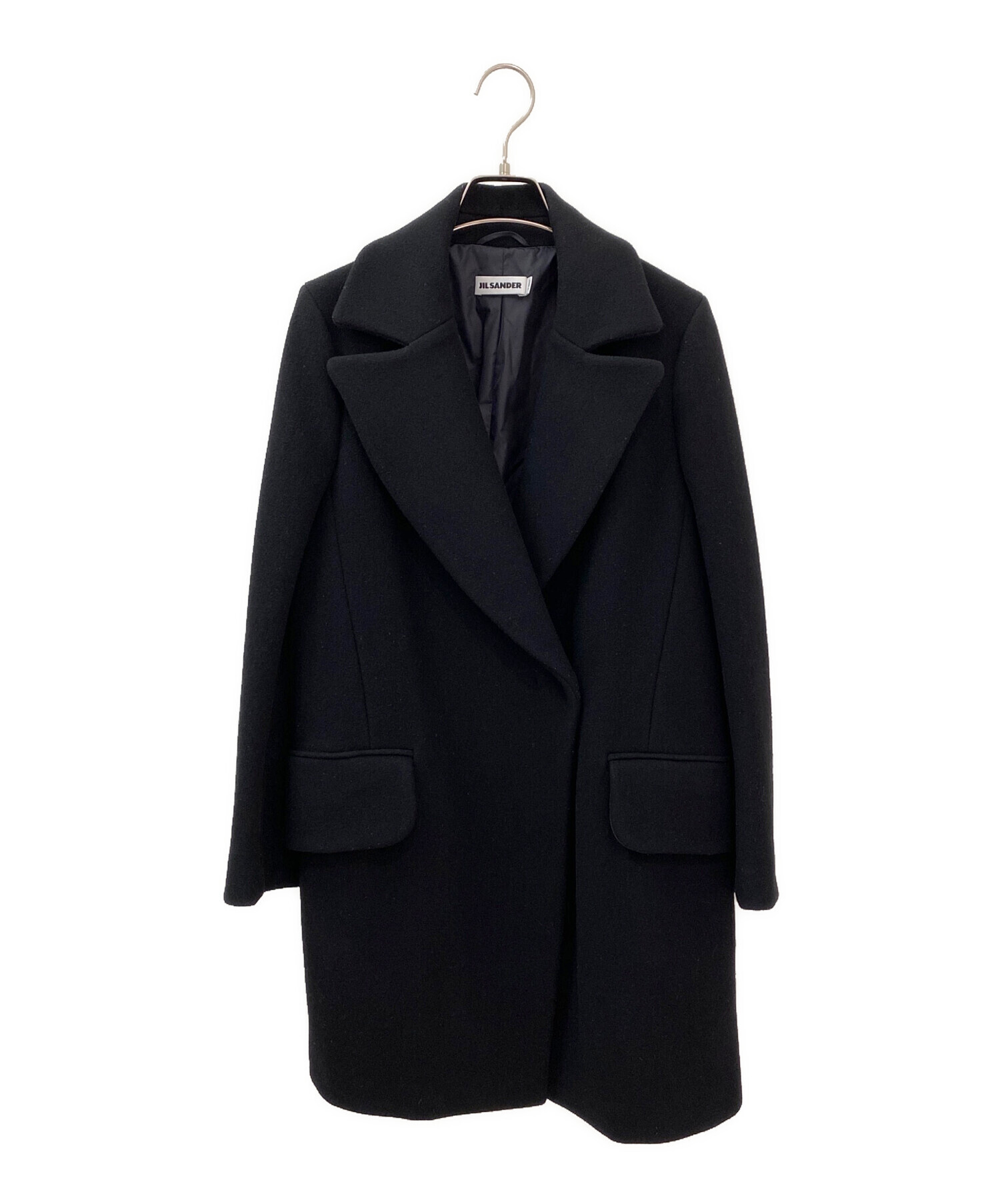 JIL SANDER ブラック コート（ほぼ未使用 中古・古着通販】JIL SANDER (ジルサンダー) ロングコート ブラック
