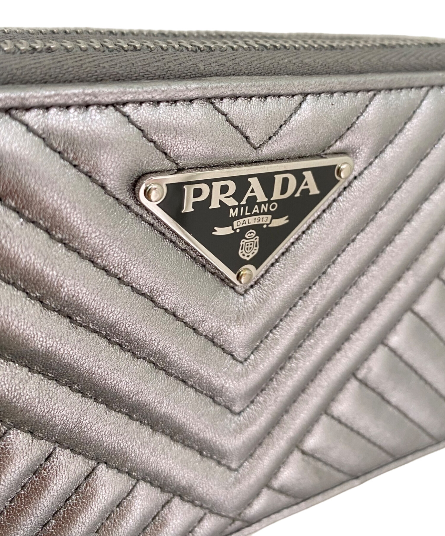 中古・古着通販】PRADA (プラダ) チェーンショルダーバッグ シルバー