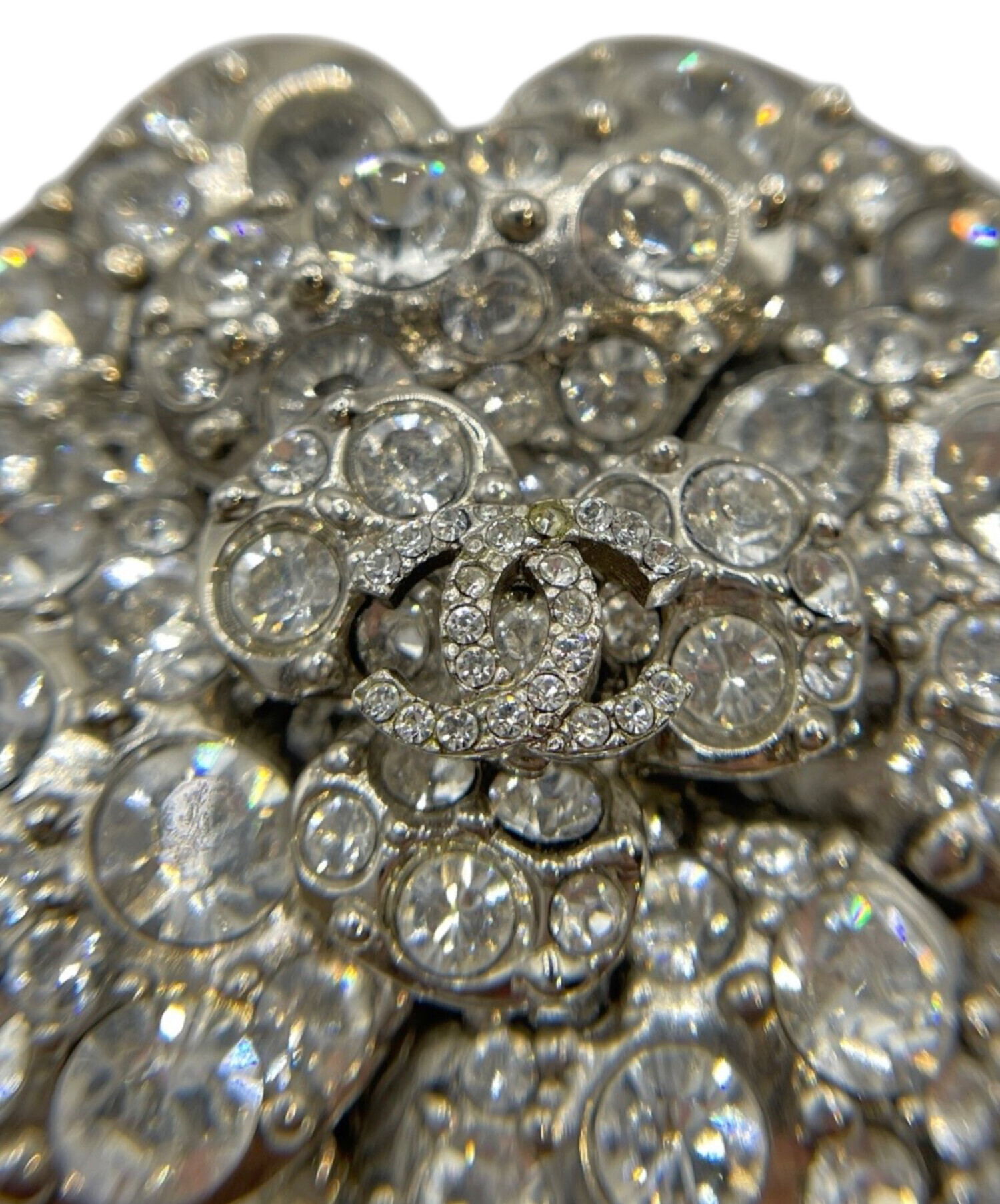 中古・古着通販】CHANEL (シャネル) カメリアラインストーンブローチ
