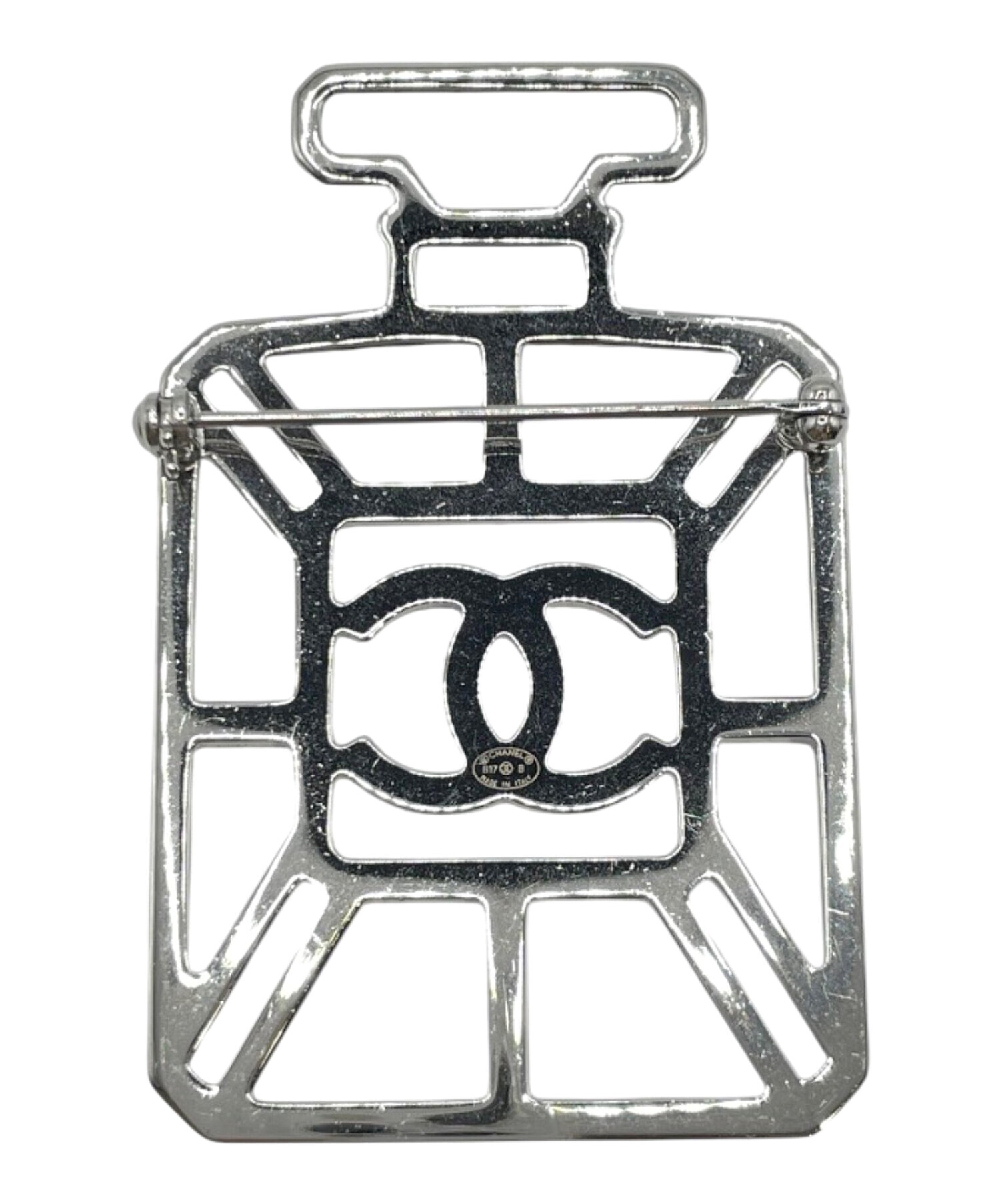 中古・古着通販】CHANEL (シャネル) 香水ラインストーンブローチ