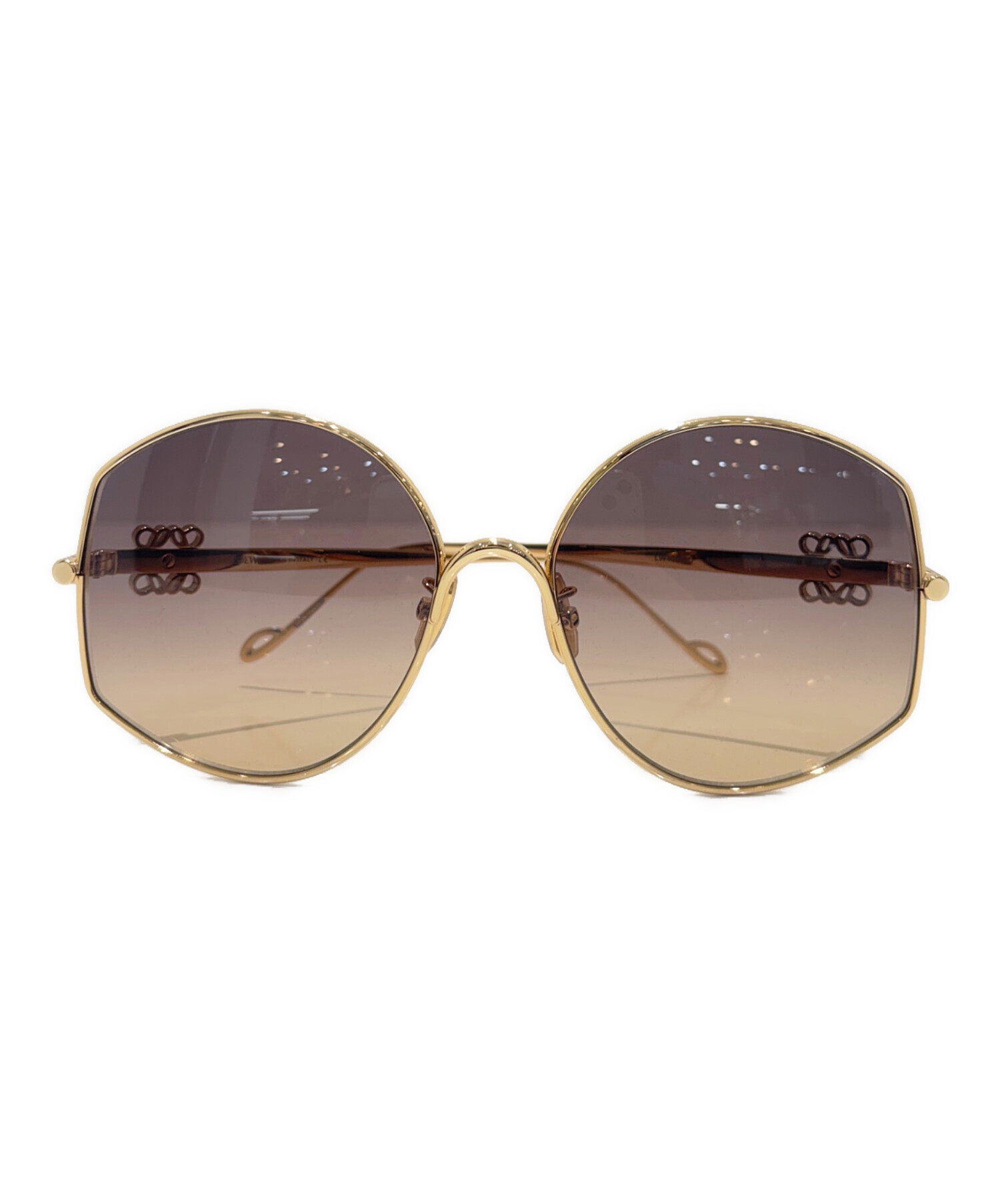 中古・古着通販】LOEWE (ロエベ) Refined Metalサングラス ゴールド