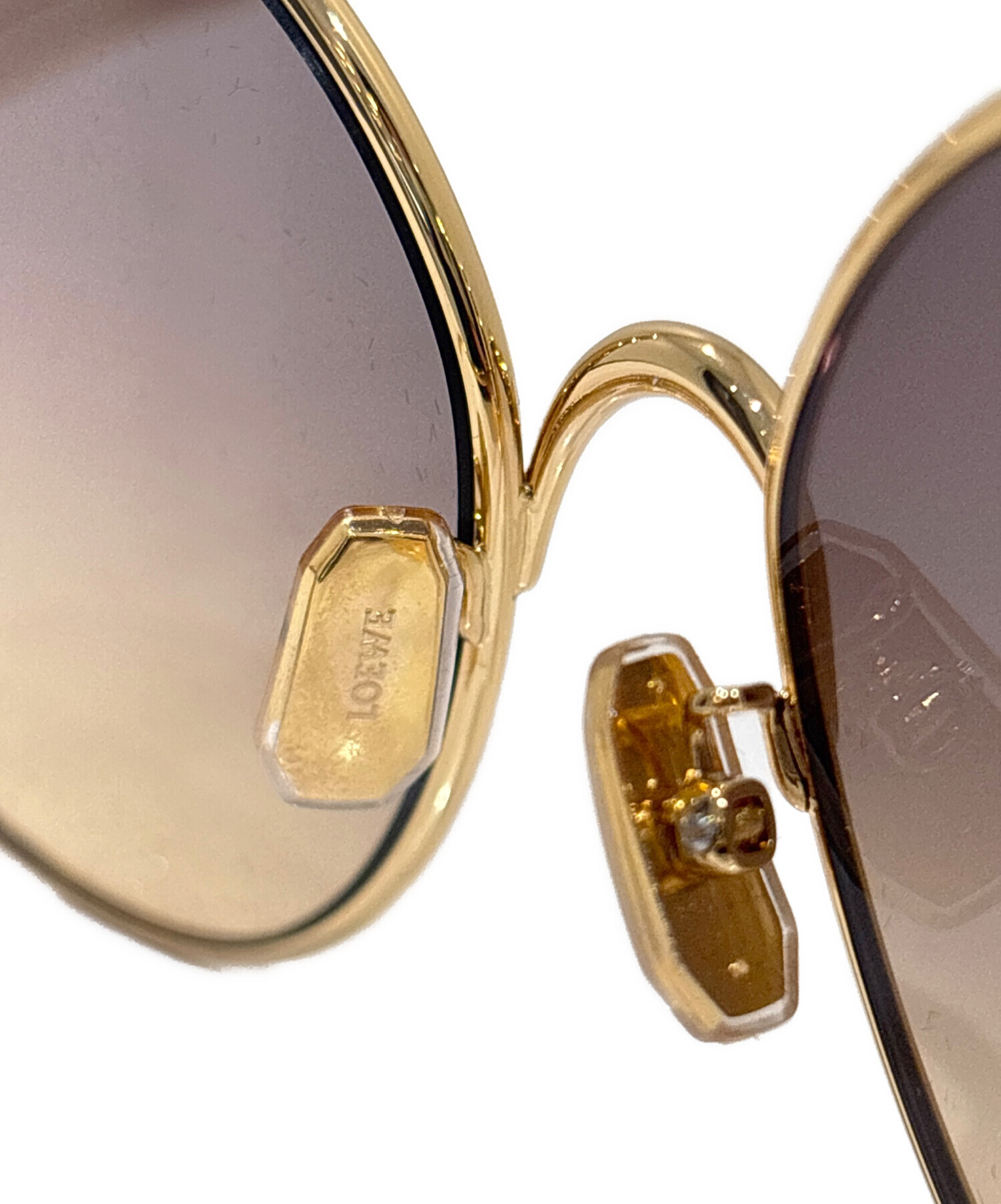 中古・古着通販】LOEWE (ロエベ) Refined Metalサングラス ゴールド