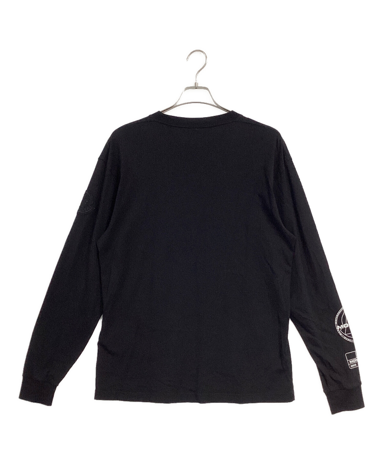 【新品未使用品】MONCLER黒 長袖Tシャツ 中古・古着通販】MONCLER (モンクレール) 長袖Tシャツ ブラック サイズ