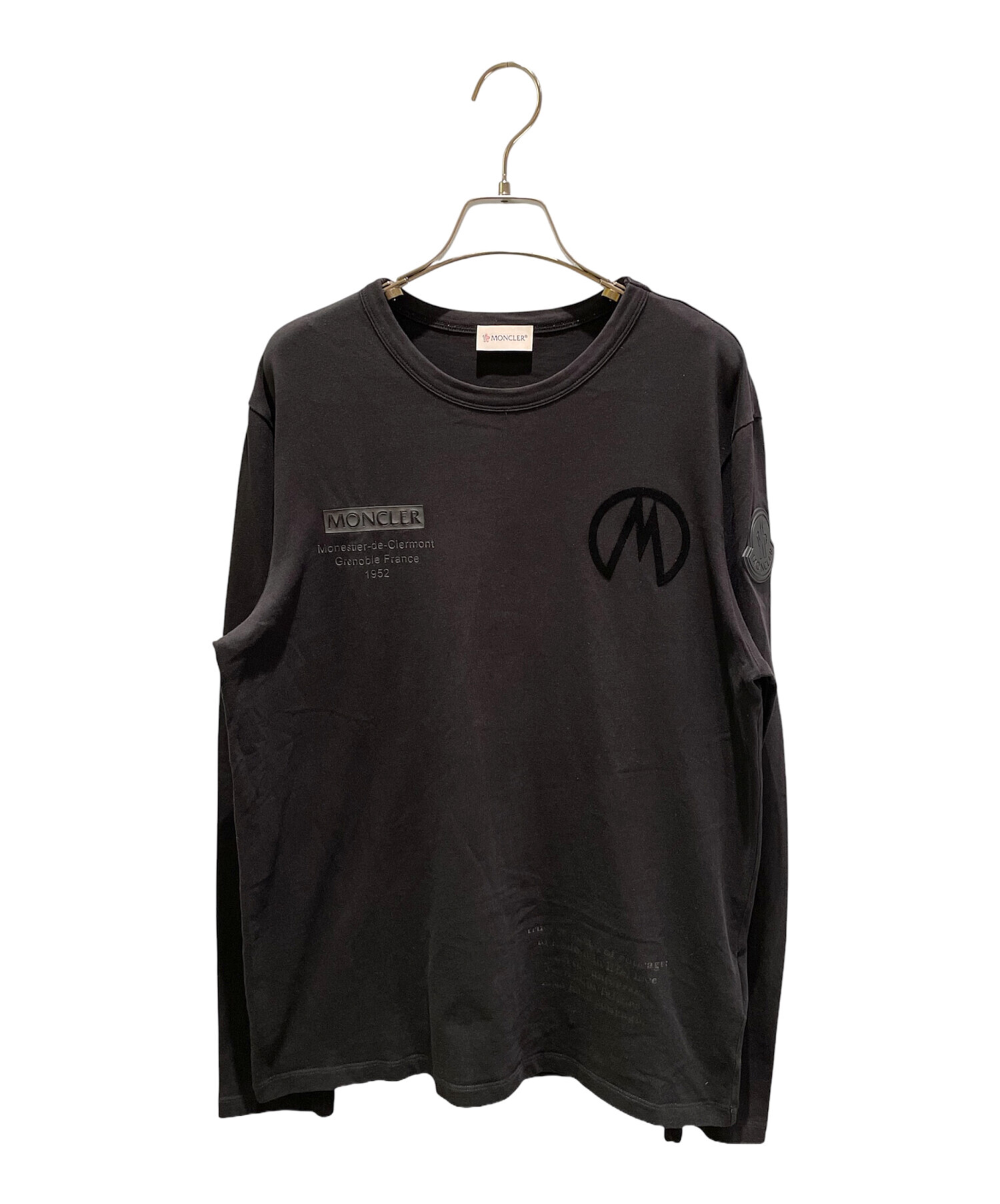 中古・古着通販】MONCLER (モンクレール) 胸元ロゴ長袖Tシャツ