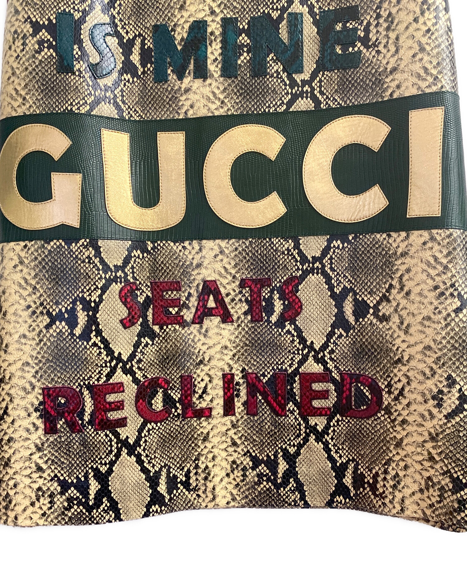 中古・古着通販】GUCCI (グッチ) レザースカート ベージュ サイズ:40 中古・古着通販】GUCCI (グッチ) レザースカート ベージュ サイズ:40