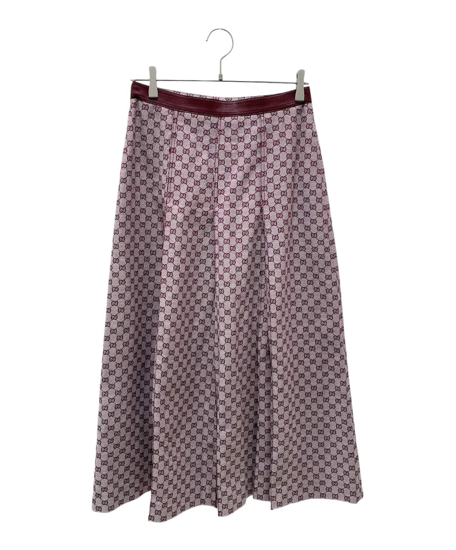 中古・古着通販】GUCCI (グッチ) GG柄ロングスカート パープル サイズ