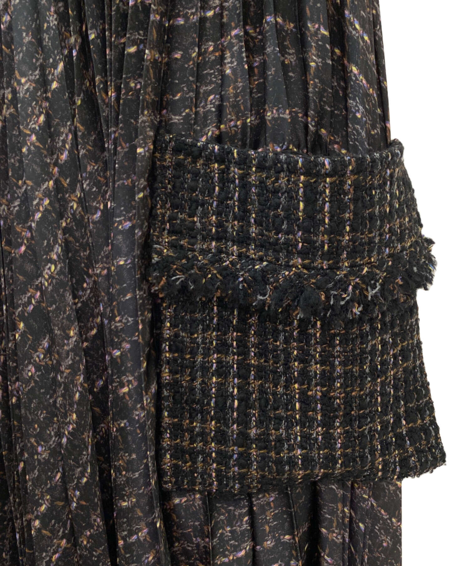 中古・古着通販】sacai (サカイ) プリーツスカート ブラック サイズ:2 中古・古着通販】sacai (サカイ) プリーツスカート ブラック サイズ:2