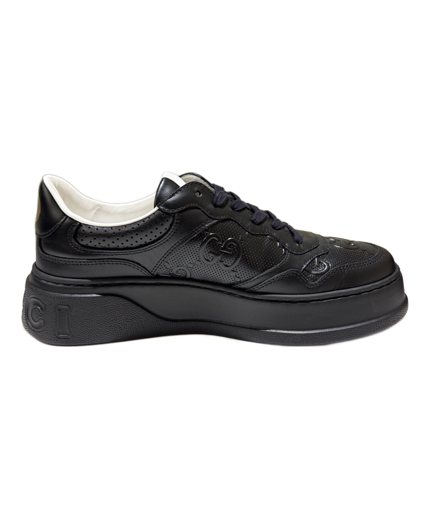 中古・古着通販】GUCCI (グッチ) GGエンボスローカットスニーカー