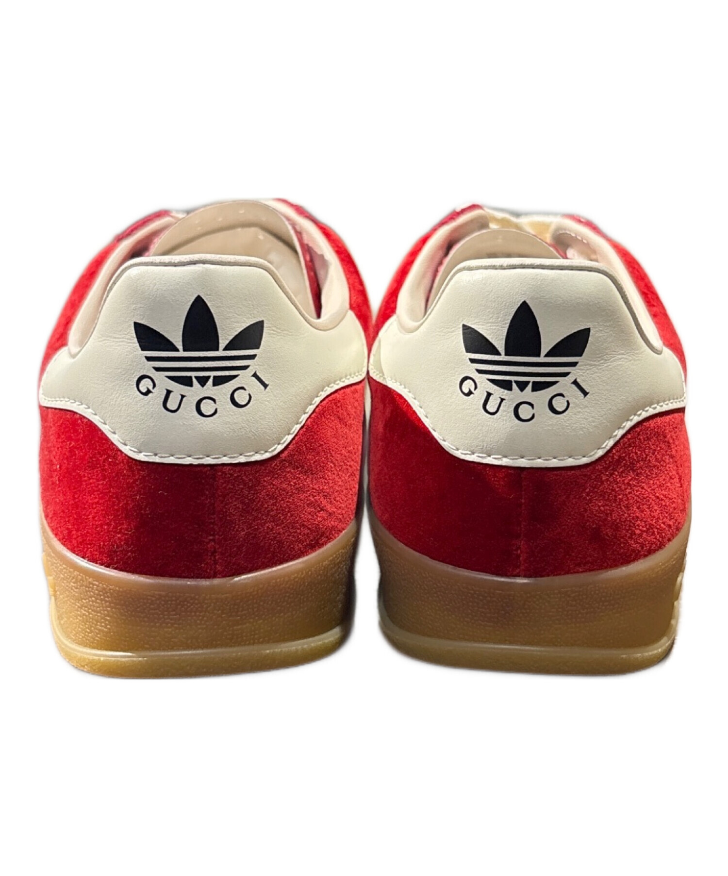GUCCI グッチ スニーカー ベロア スエード  GAZELLE ガゼル  スエード スニーカー レッド レディース 中古・古着通販】adidas (アディダス) GUCCI (グッチ) GAZELLE