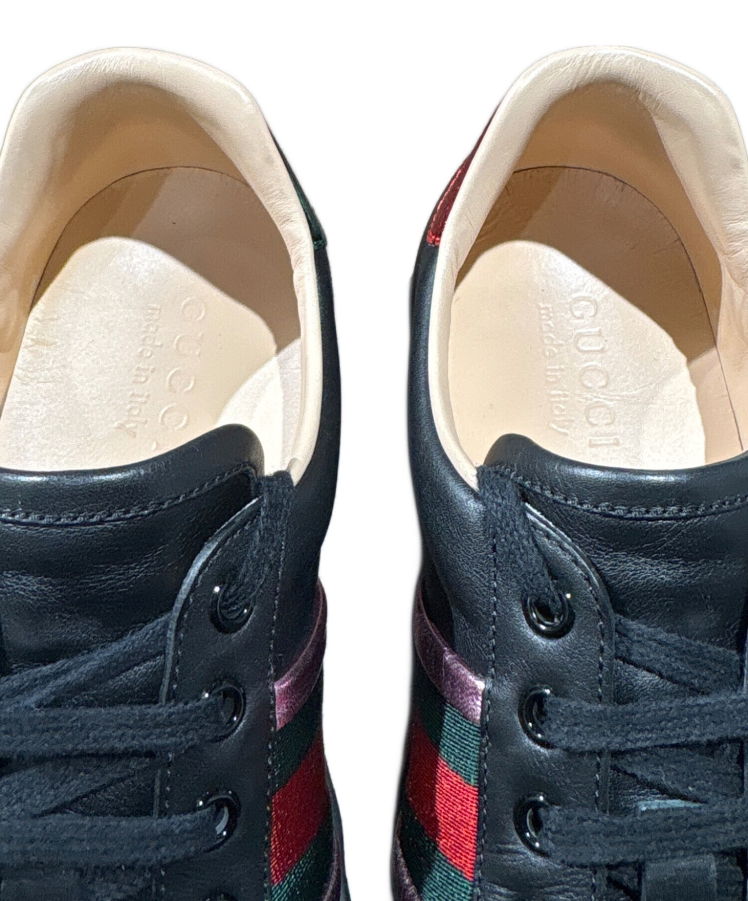 中古・古着通販】GUCCI (グッチ) フレイムエンブレムローカット 