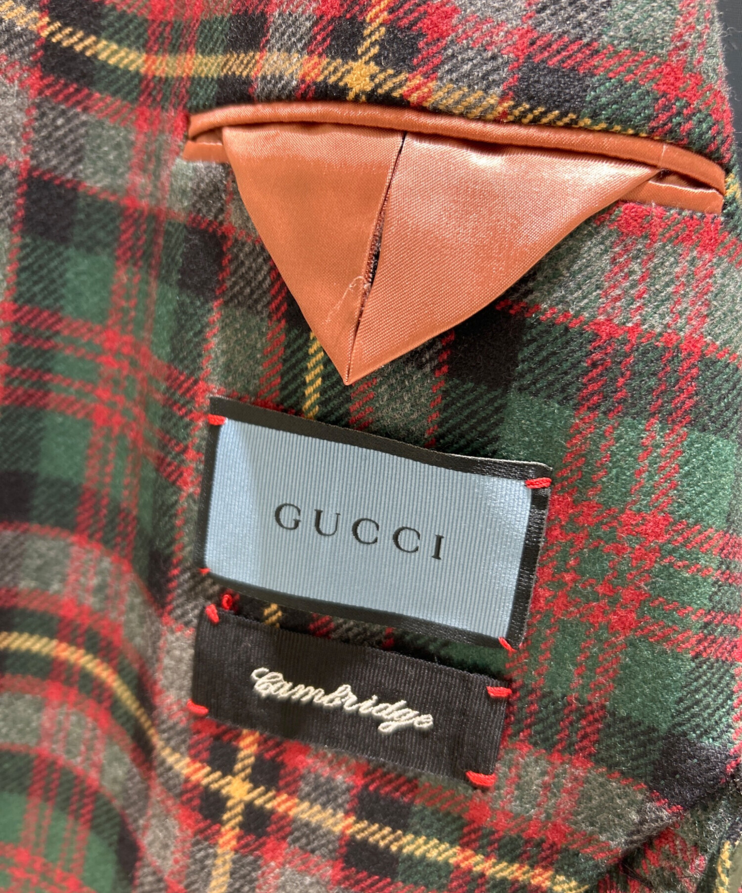 中古・古着通販】GUCCI (グッチ) タータンチェックカシミヤジャケット
