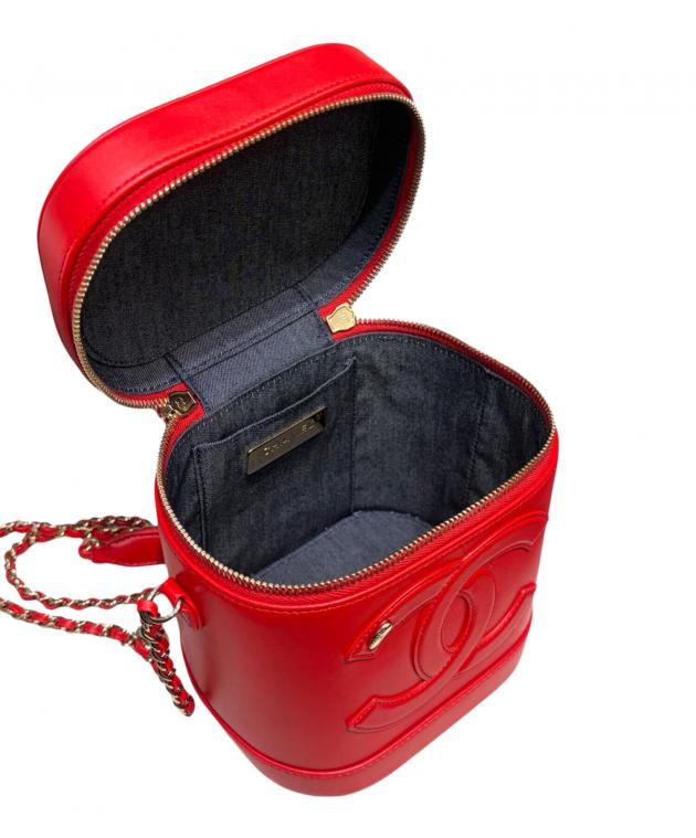 中古・古着通販】CHANEL (シャネル) バニティバッグ レッド｜ブランド