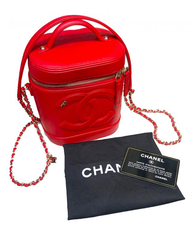 極美品☆CHANEL バニティバッグ 赤 中古・古着通販】CHANEL (シャネル) バニティバッグ レッド｜ブランド